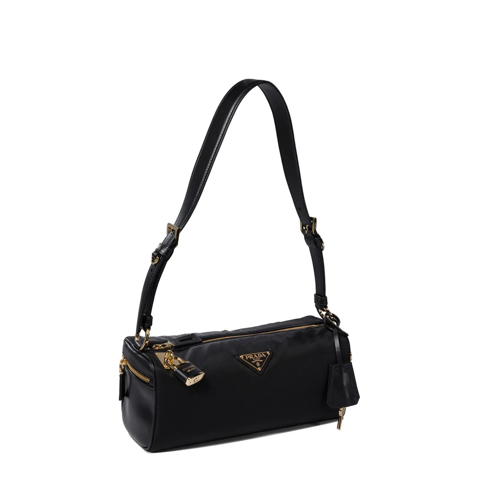 Medium Shoulder Bag In Re-Nylon And Leather