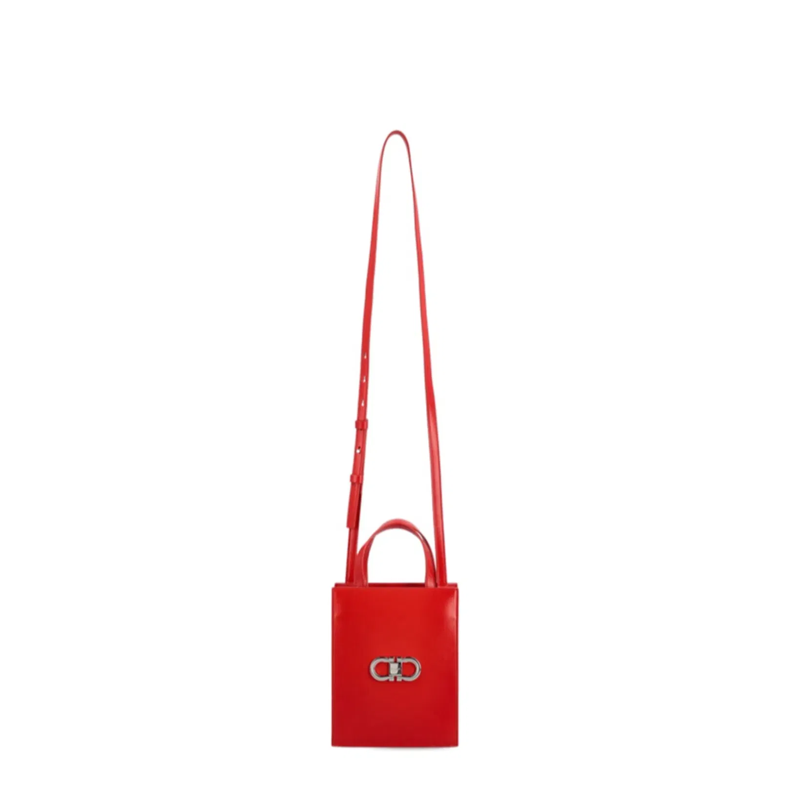Gancini Mini Calfskin Tote Bag - Red