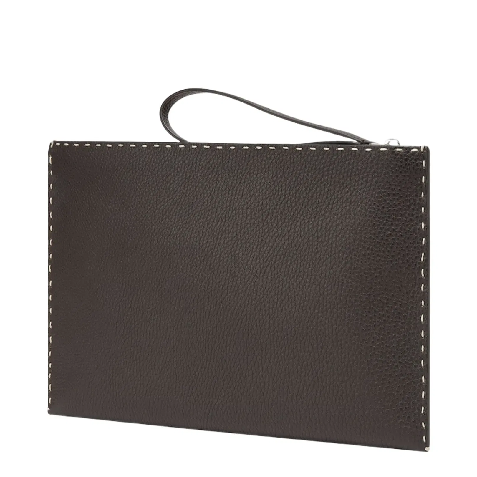 Selleria Medium Leather Clutch - Brown