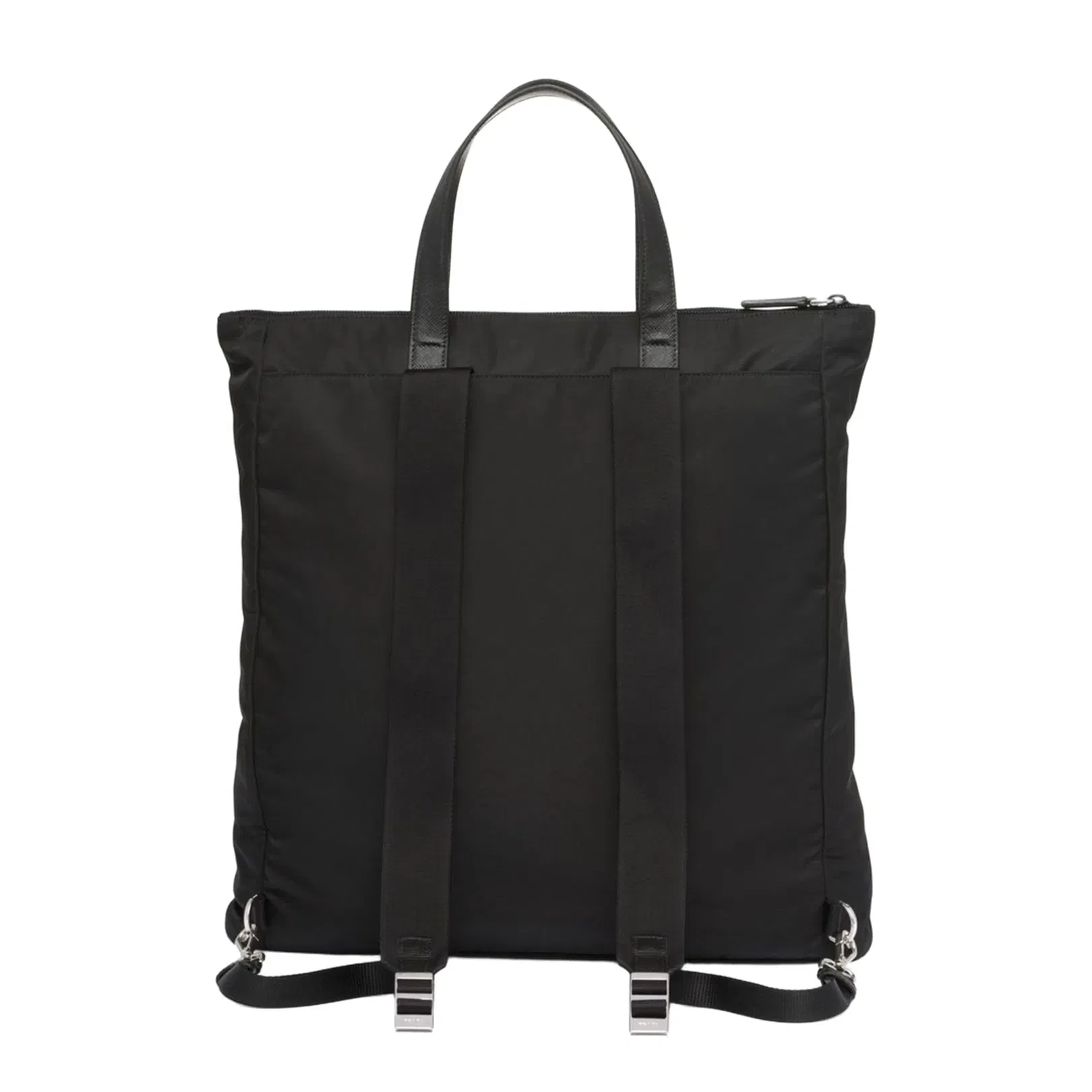 Re-Nylon and Saffiano Leather Tote Bag