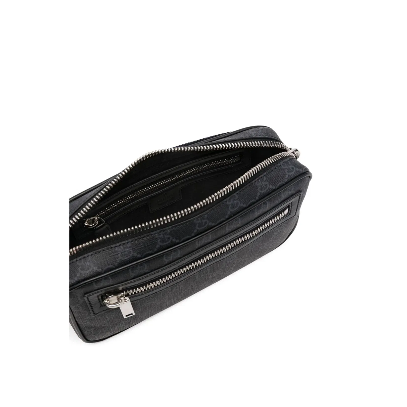 GG Black Canvas Sling Backpack - Black