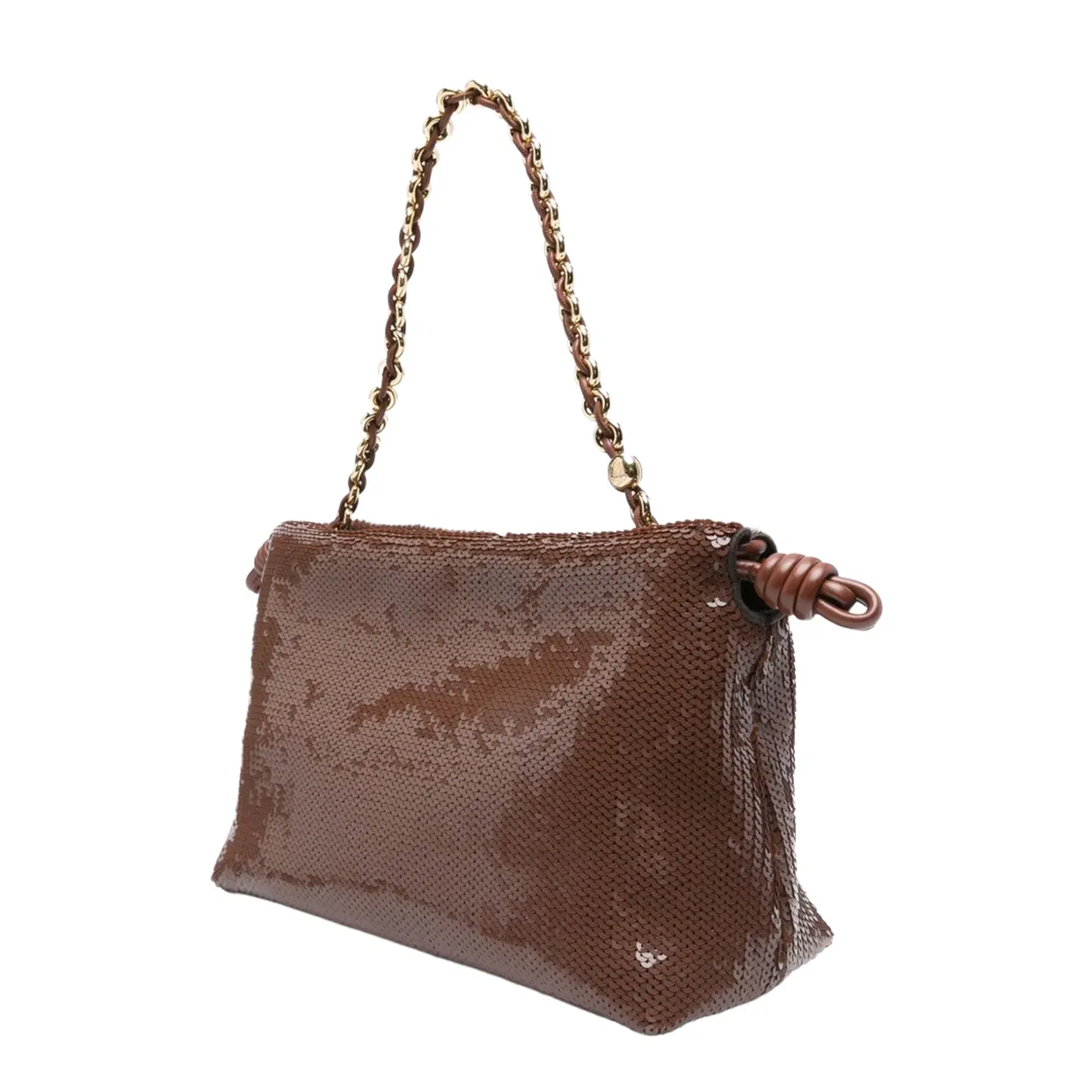 Flamenco Purse Medium Calfskin Shoulder Bag - Chocolate