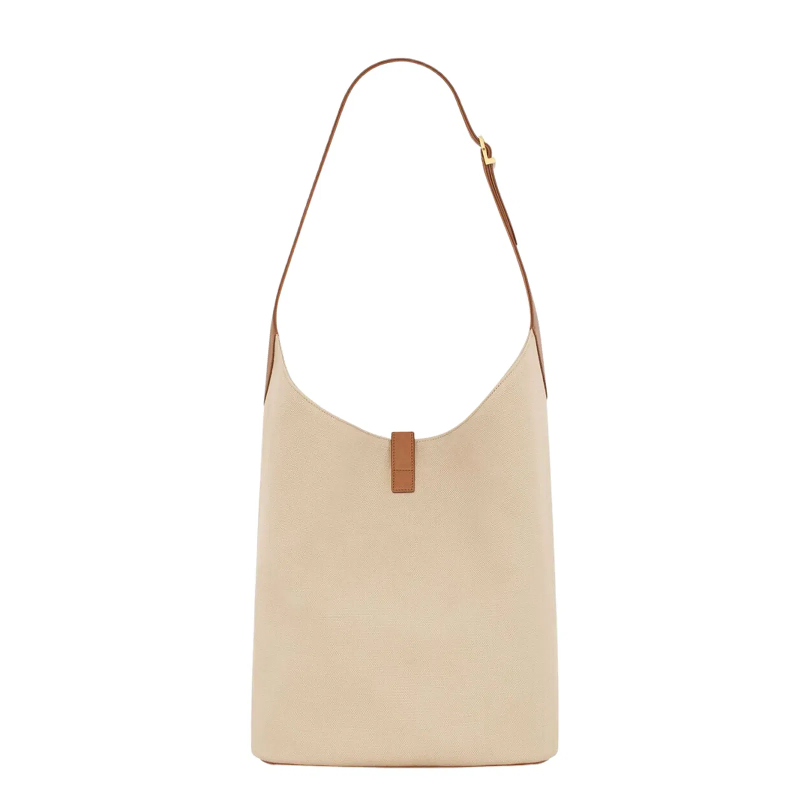 Hobo Bag in Canvas and Leather