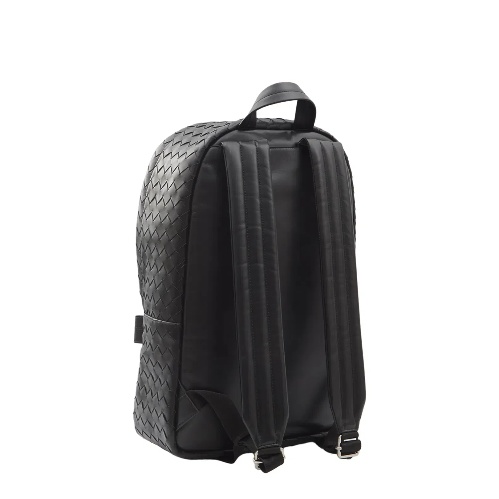 Intrecciato small Leather Backpack - Black