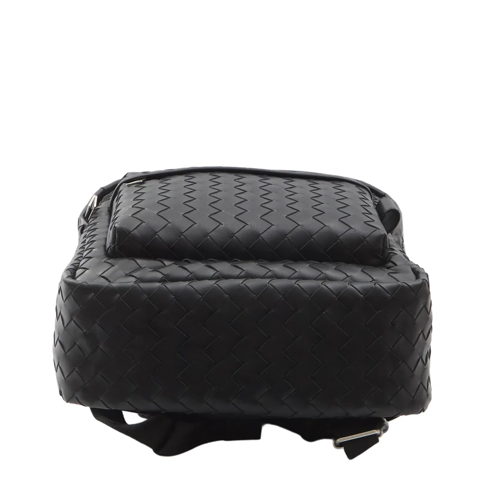 Intrecciato small Leather Backpack - Black