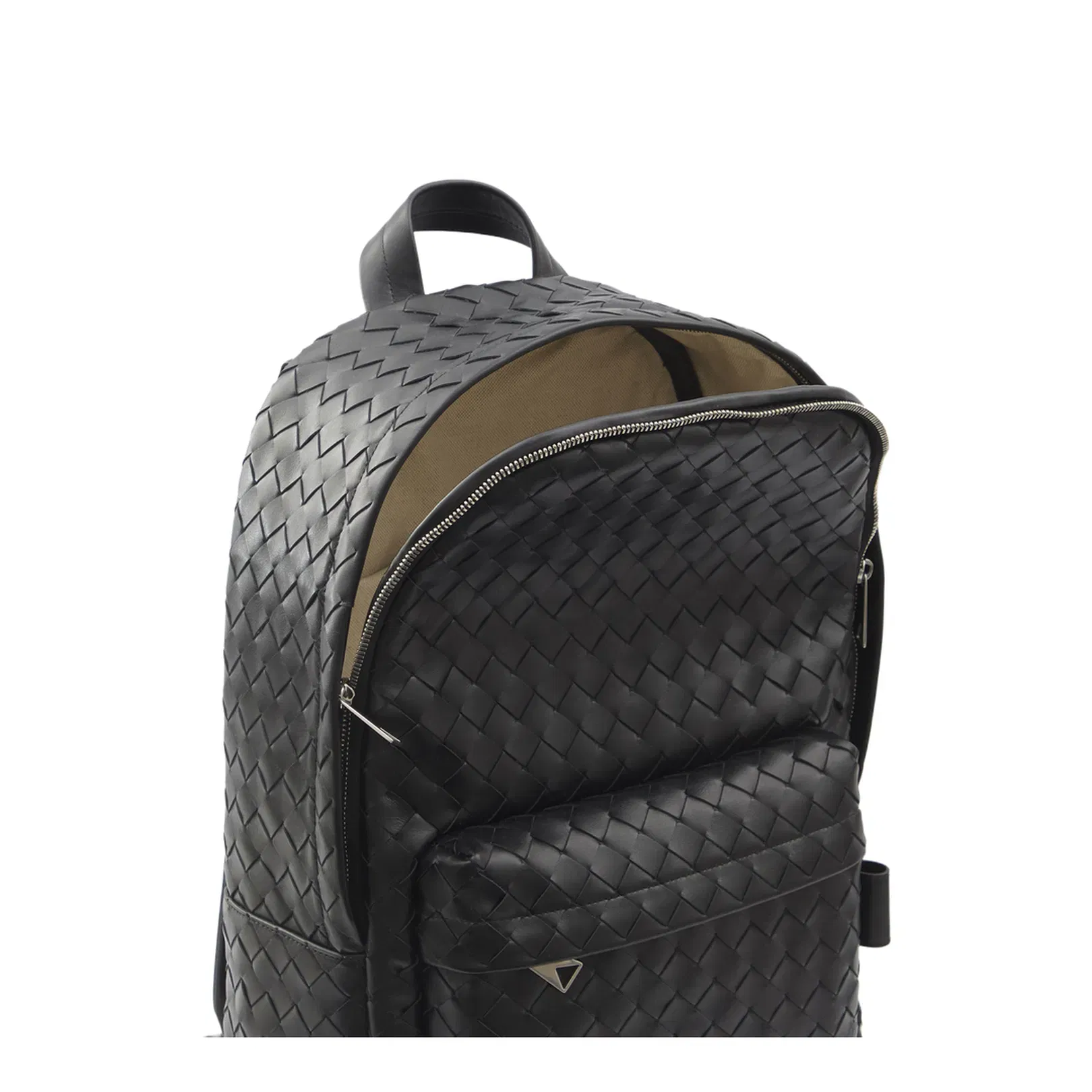 Intrecciato small Leather Backpack - Black
