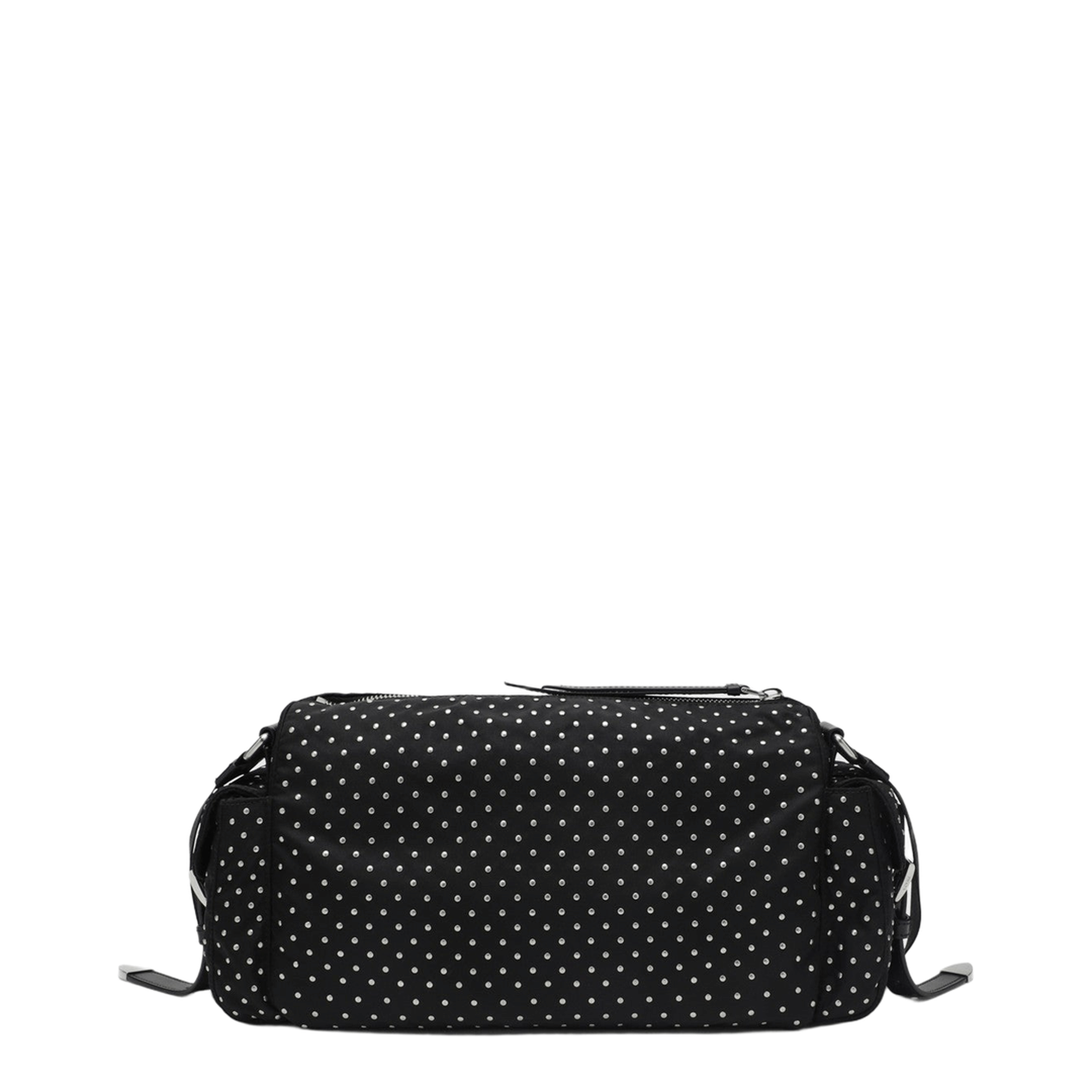 Black Re-Nylon Bag With Studs