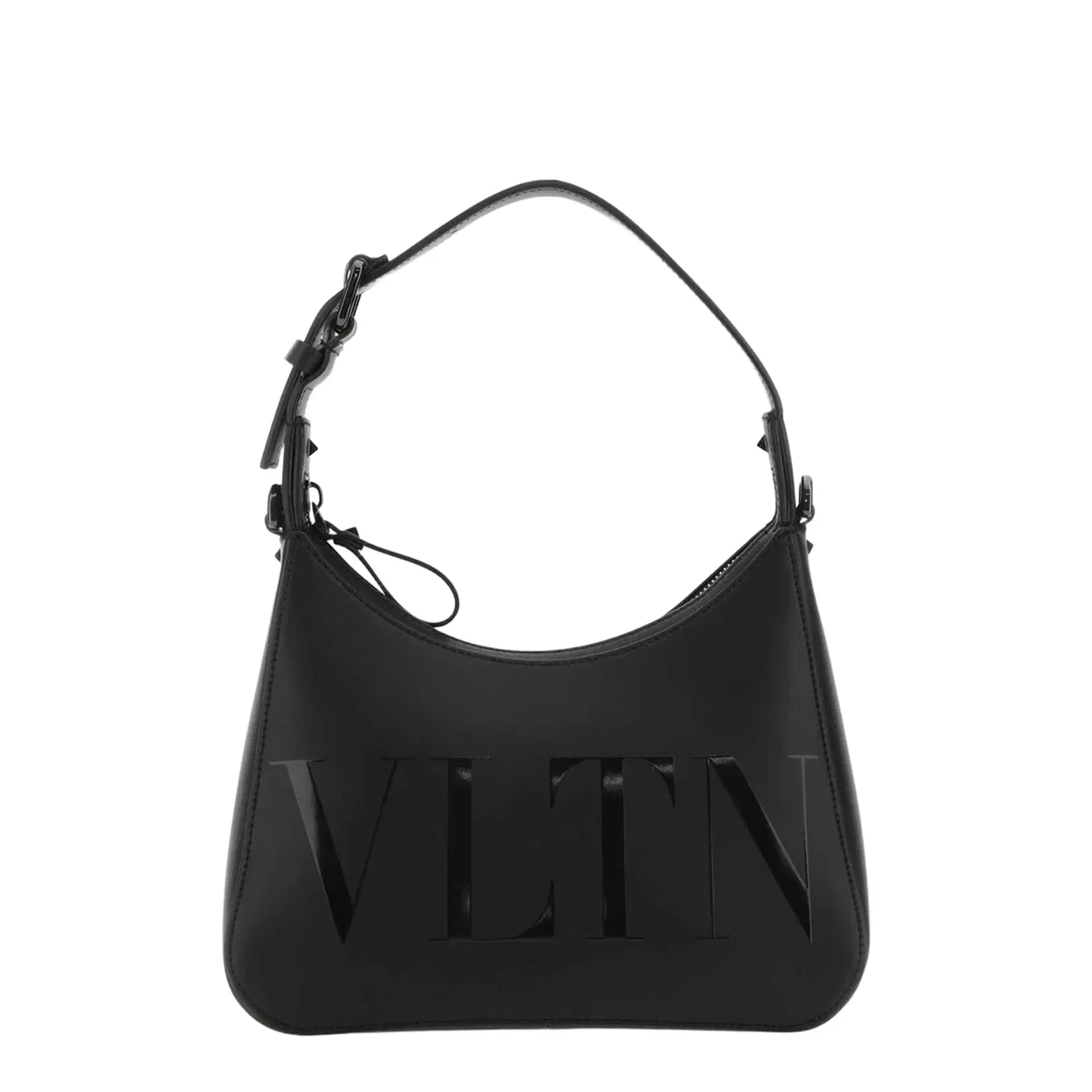 Black Leather VLTN Handbag
