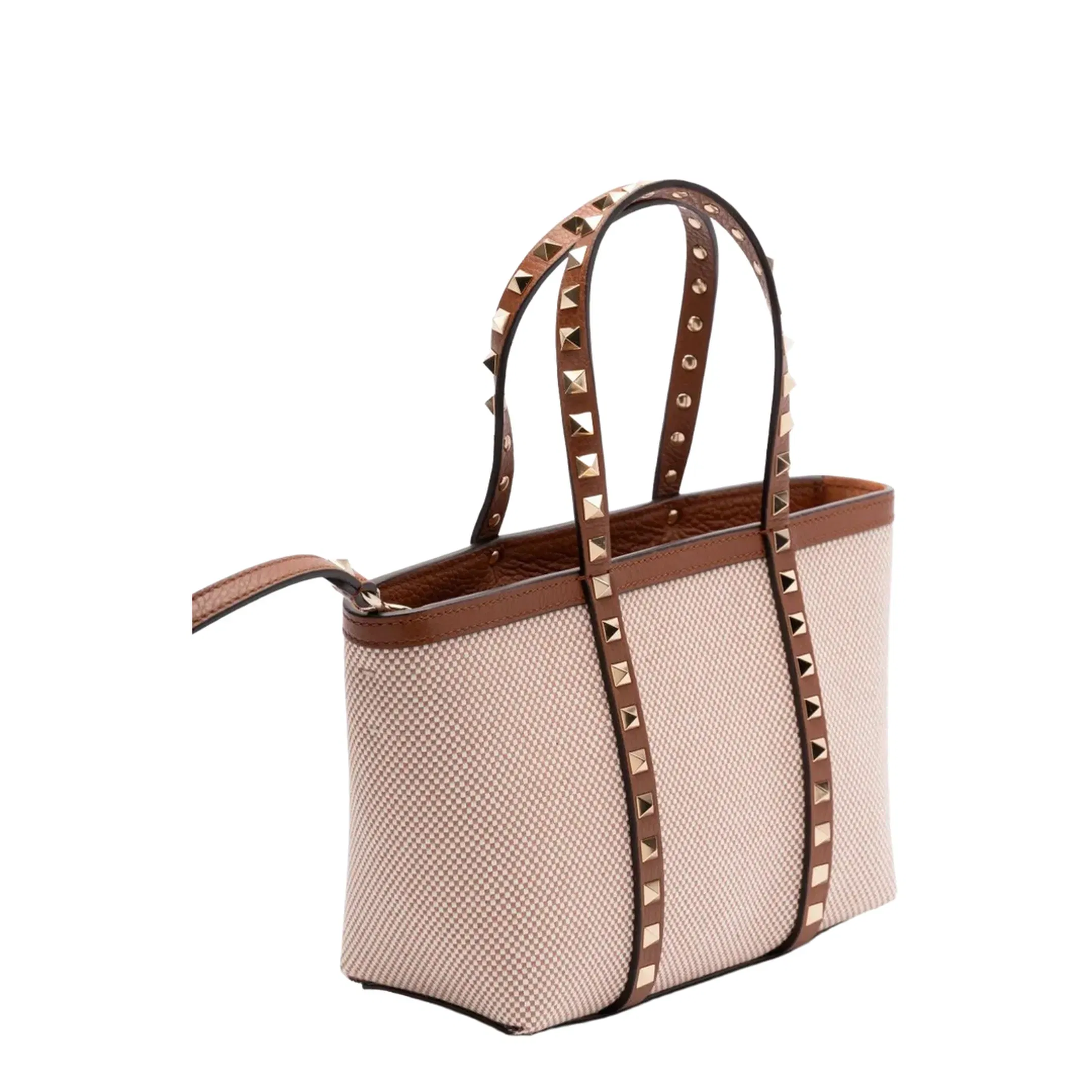 Two-tone Canvas Medium Rockstud Handbag
