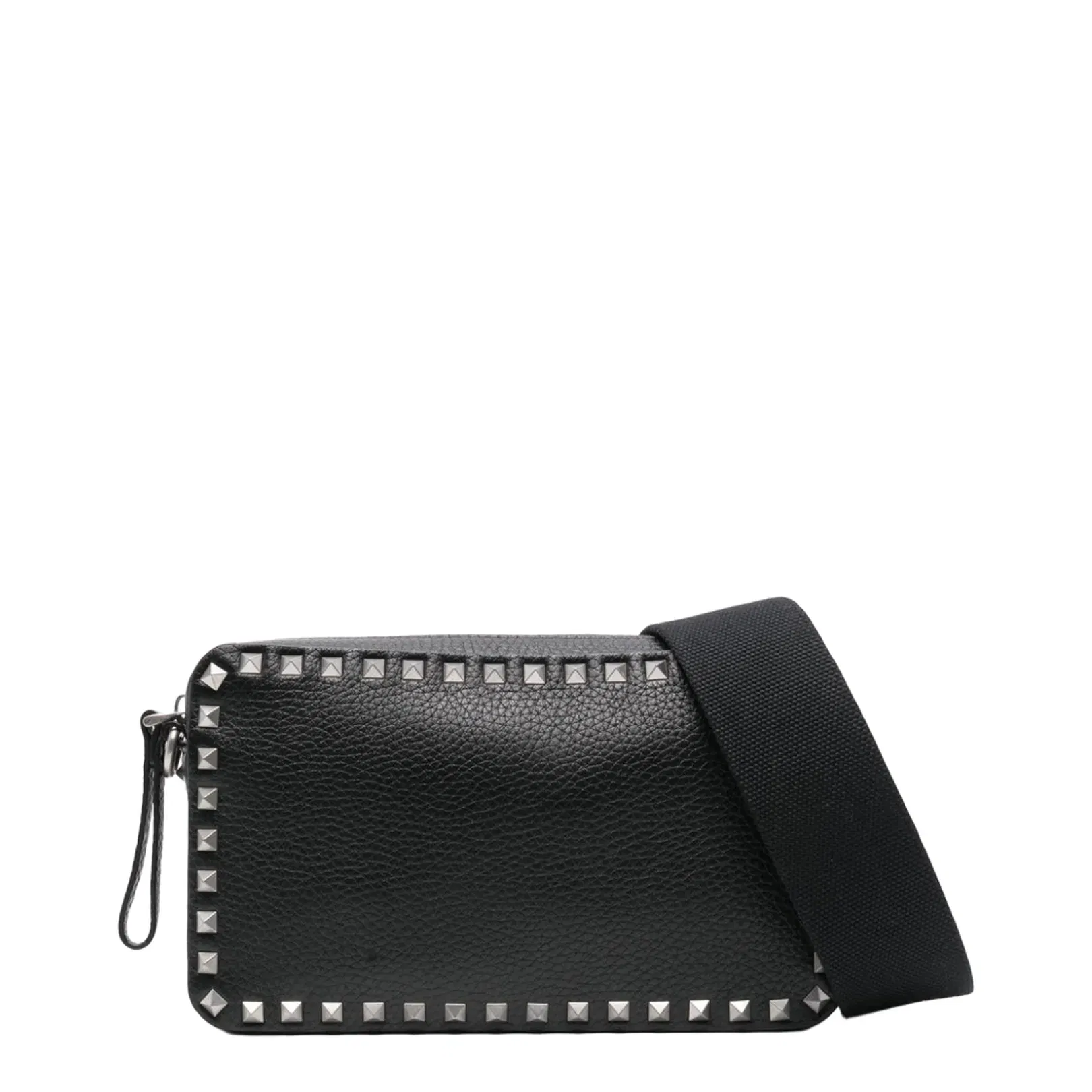 Rockstud Leather Messenger Bag