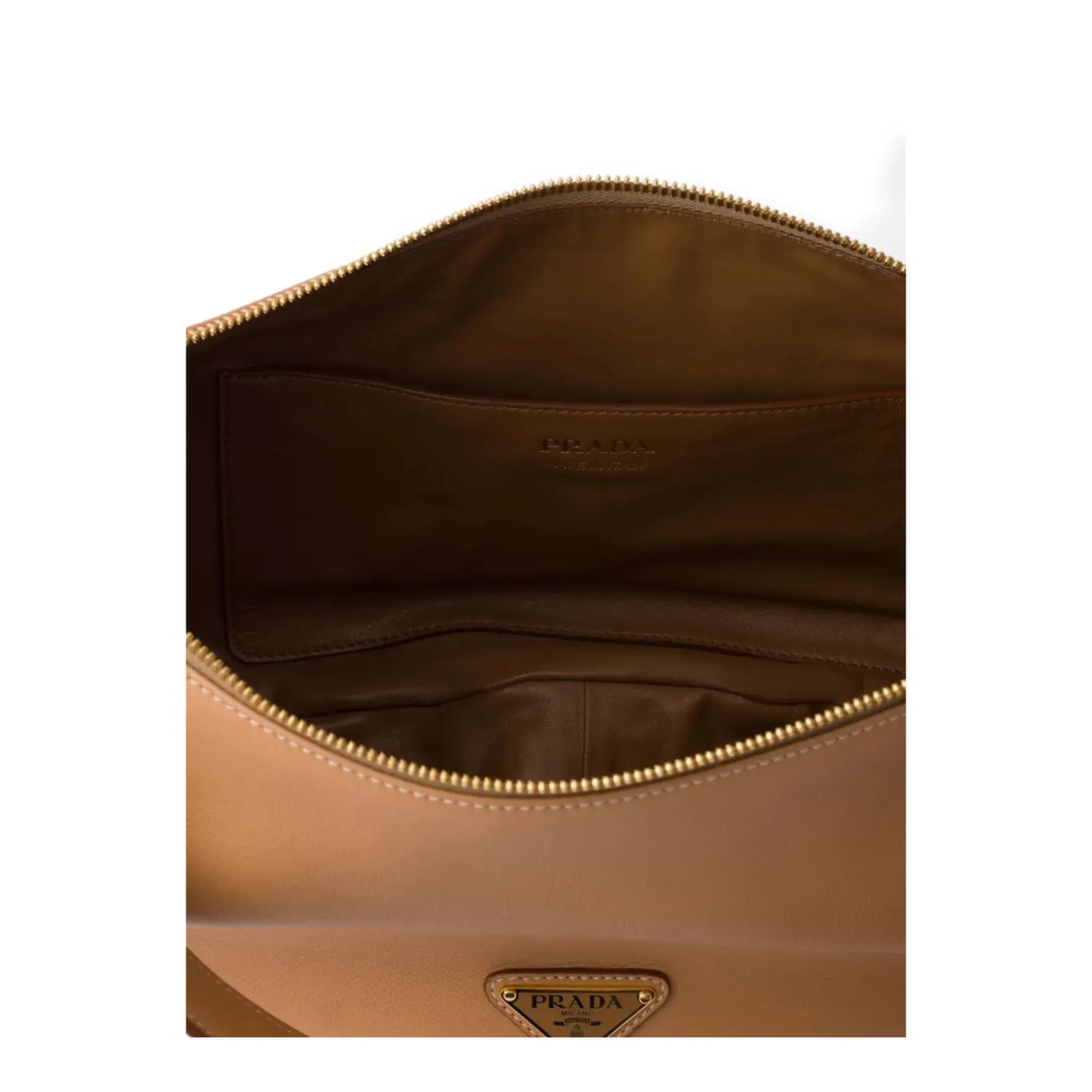 Peach Leather Large Crossbody Bag