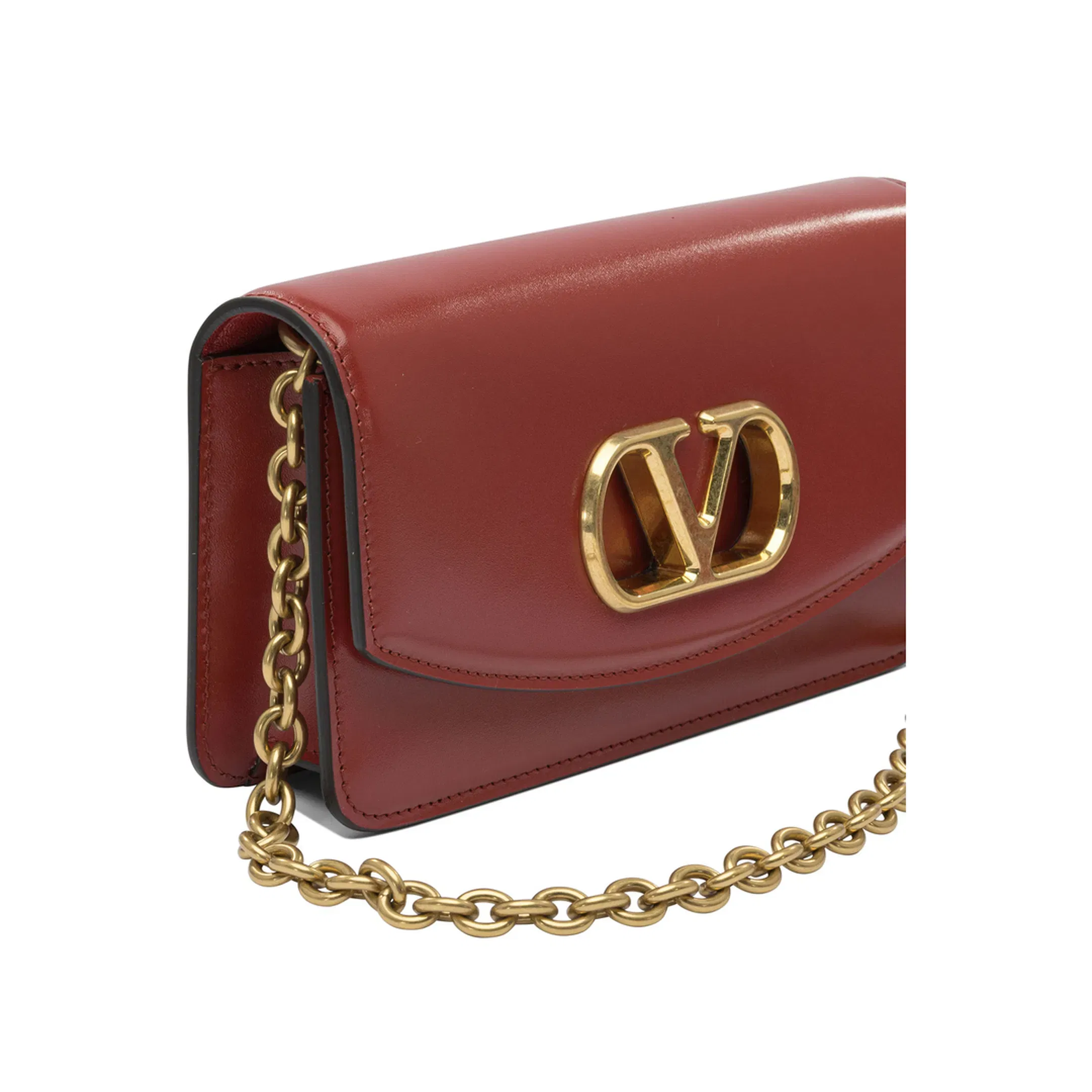 Red Foldover Top Crossbody Bag