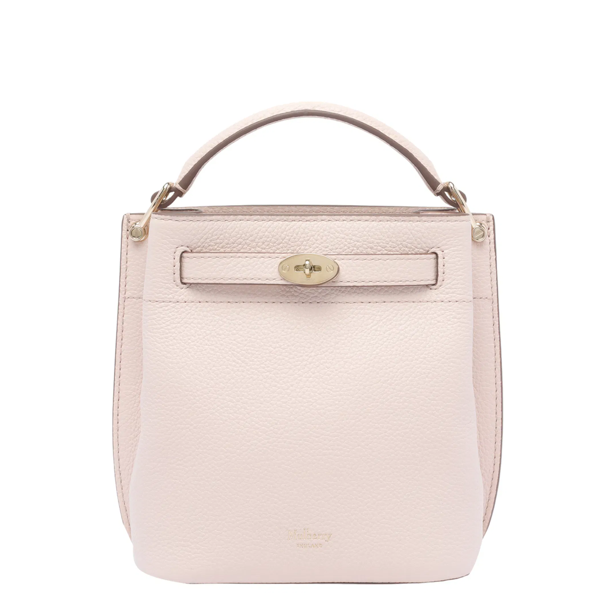 Leather Bucket Bag with Logo