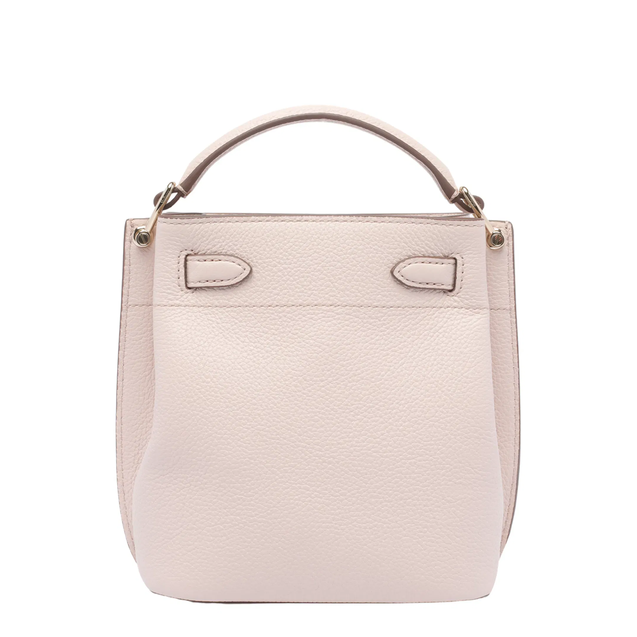 Leather Bucket Bag with Logo