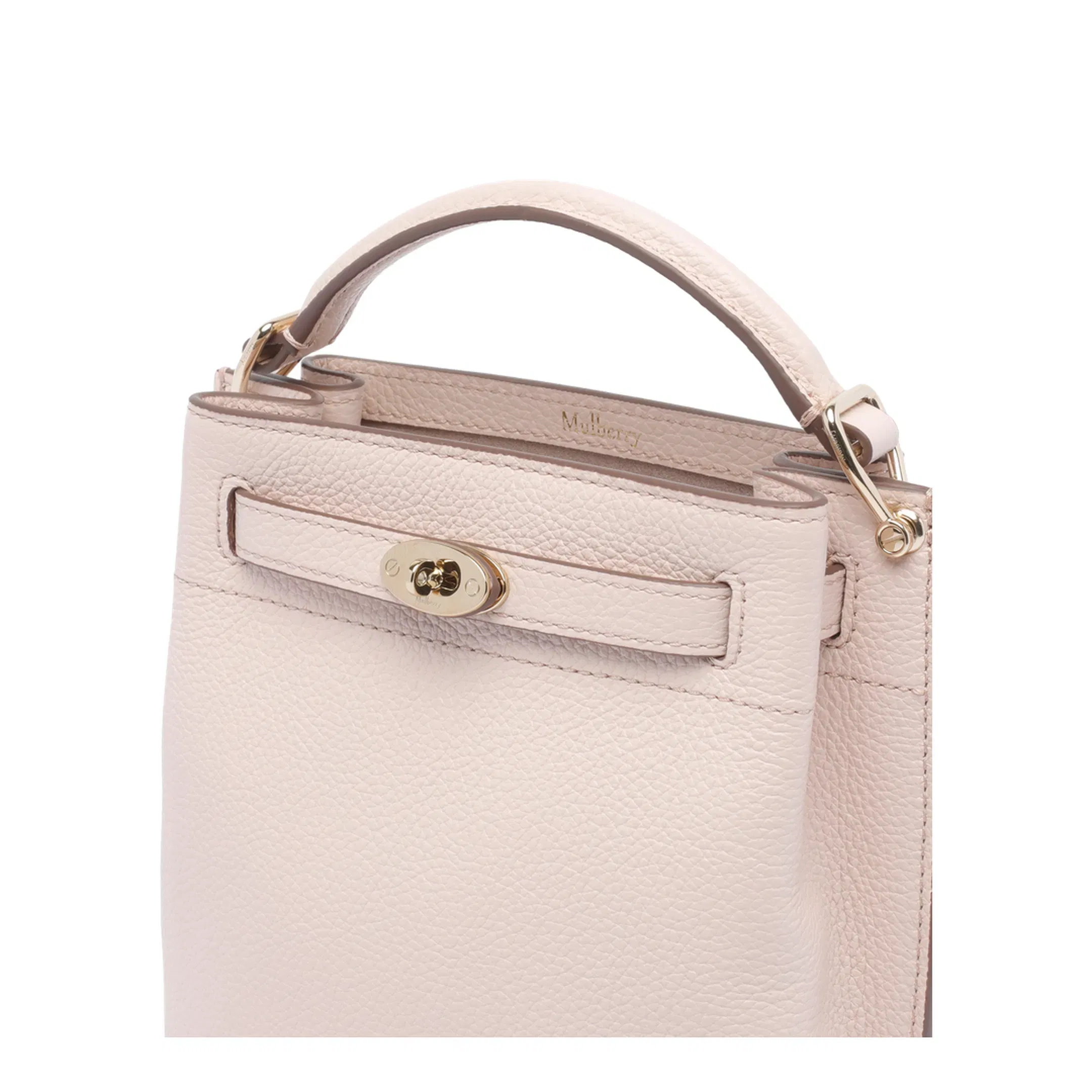 Leather Bucket Bag with Logo