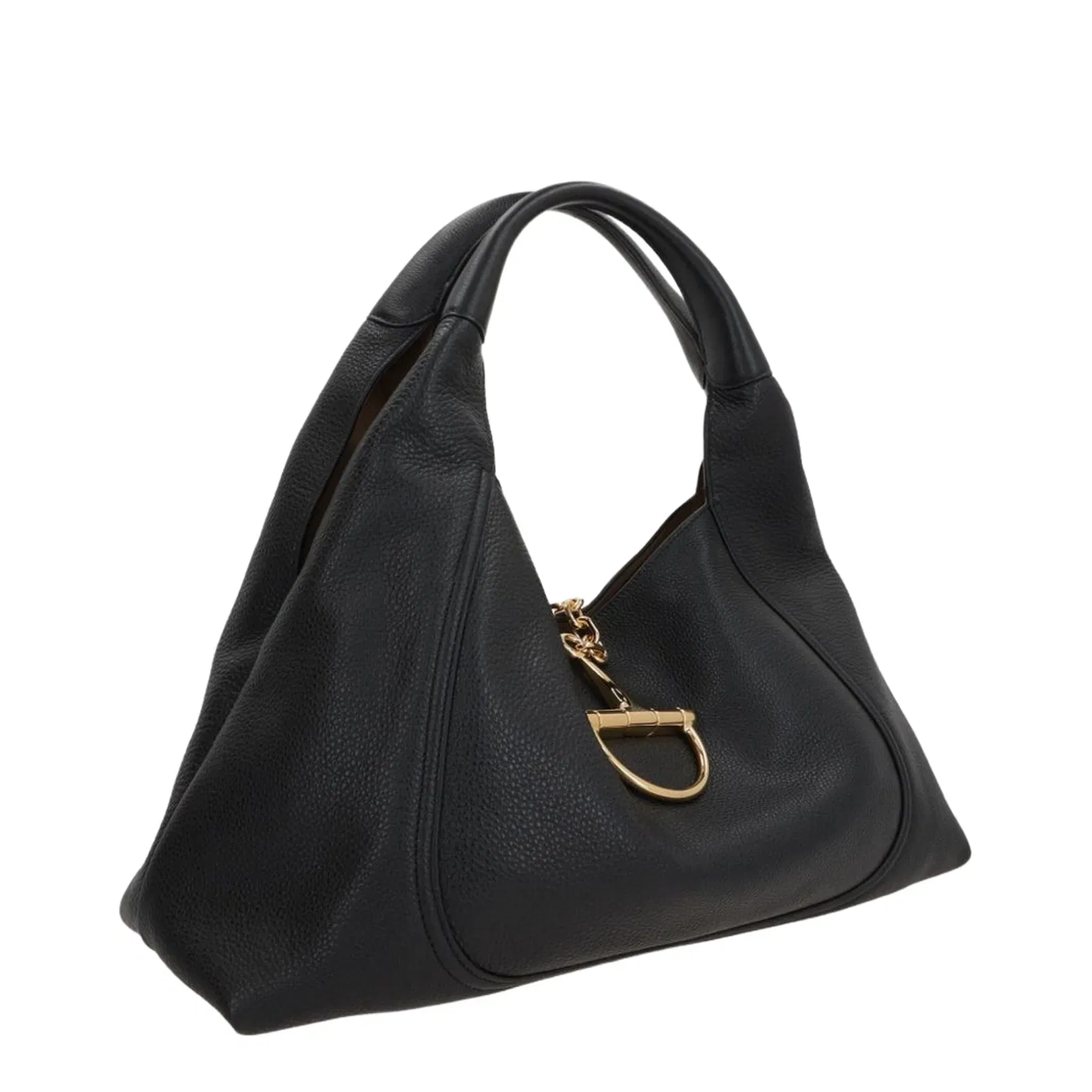 Softbit Maxi Leather Shoulder Bags - Black