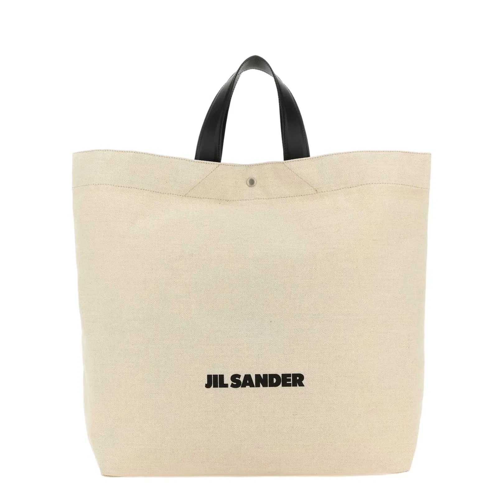 Sand Canvas Flat Shopping Bag