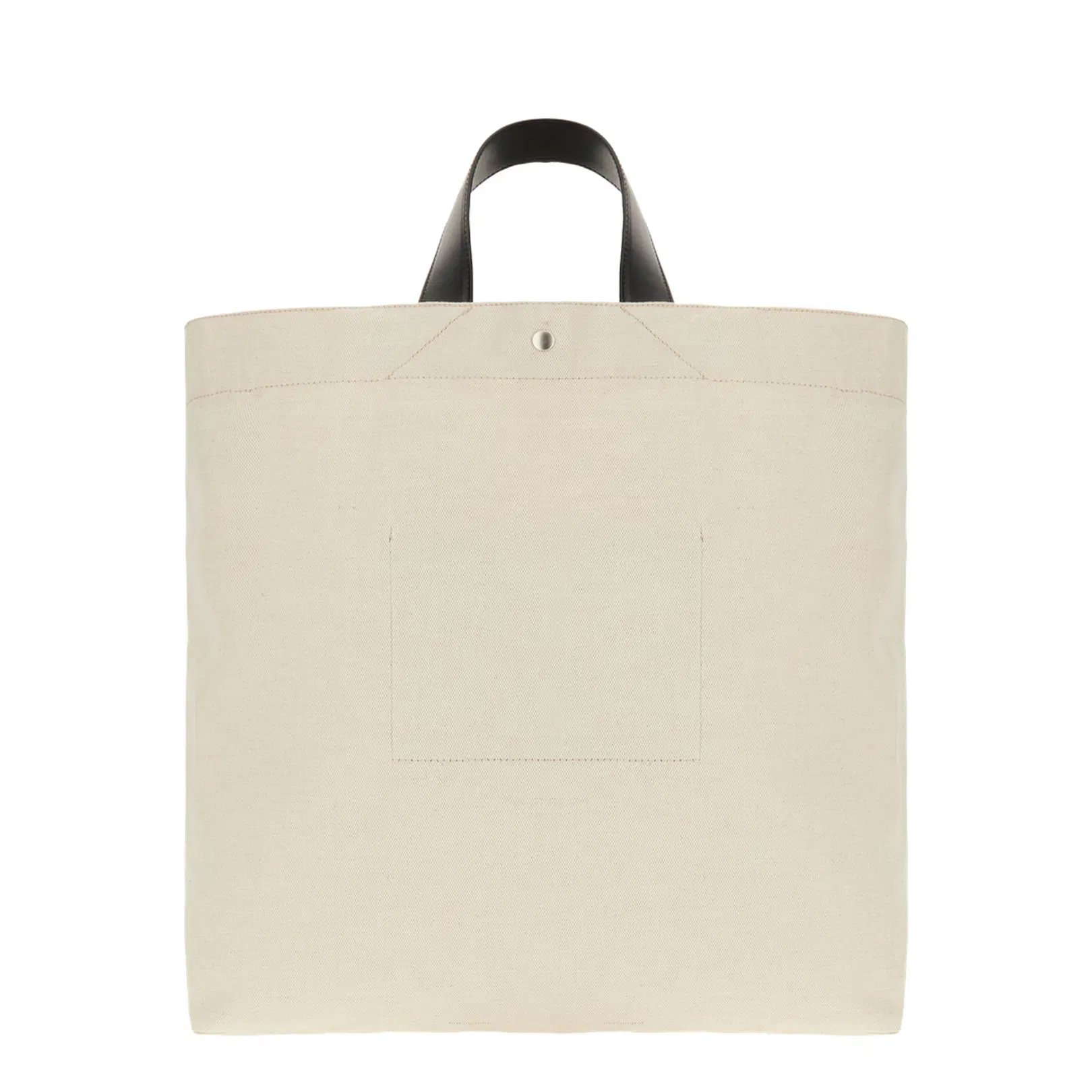 Sand Canvas Flat Shopping Bag