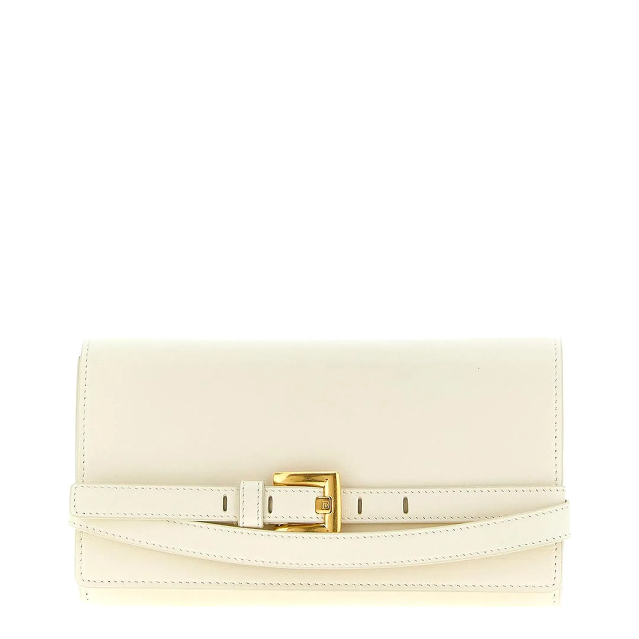 Crinkled Leather Wallet with Shuffle Chain