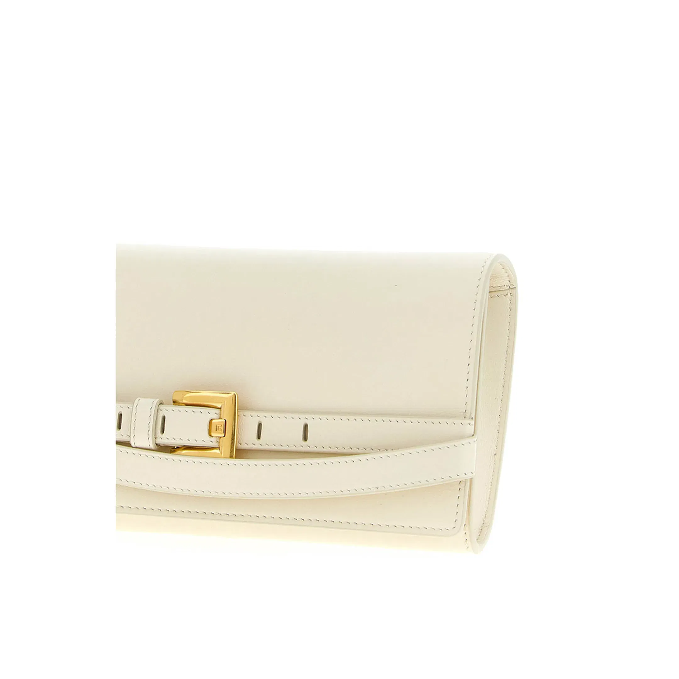 Crinkled Leather Wallet with Shuffle Chain