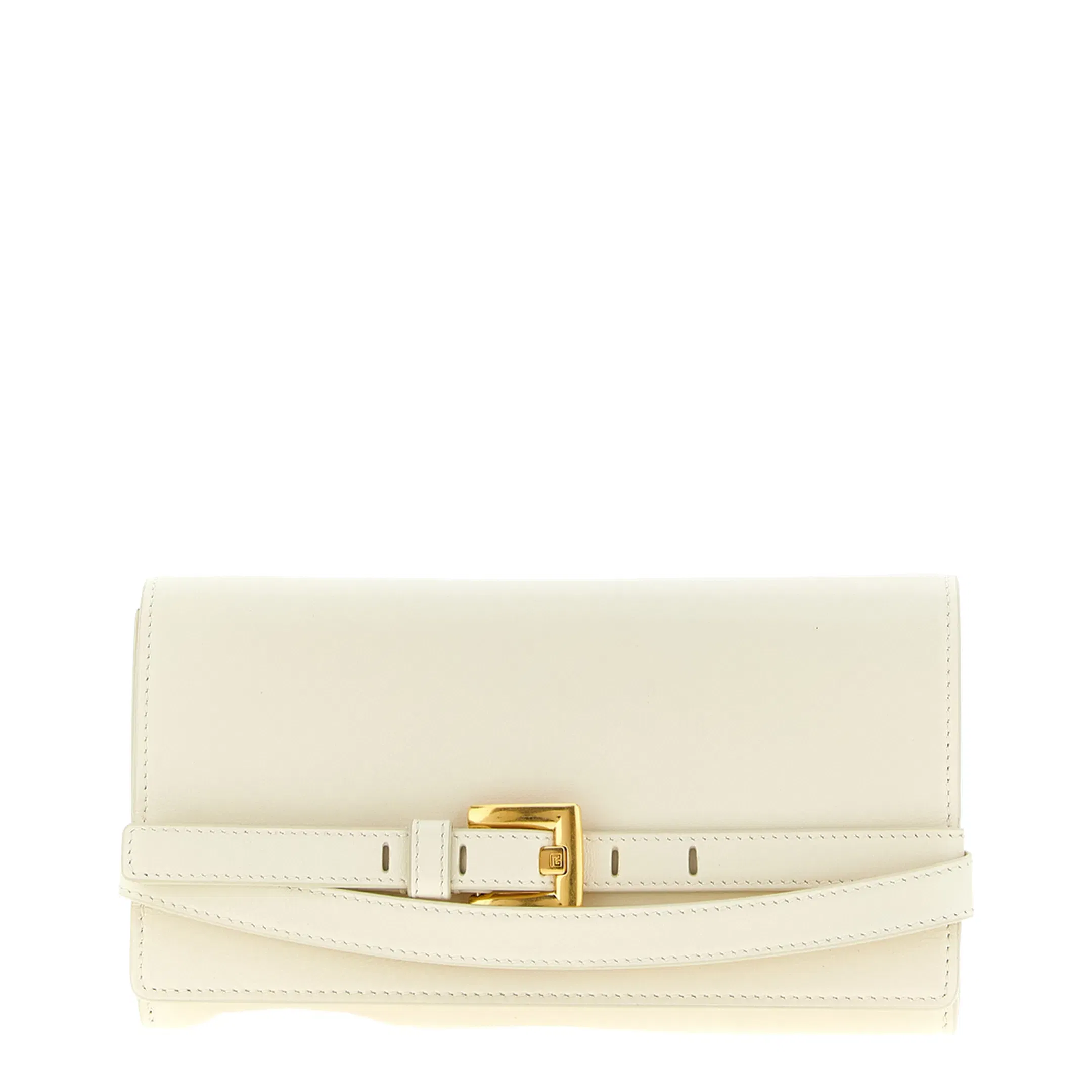 Crinkled Leather Wallet with Shuffle Chain
