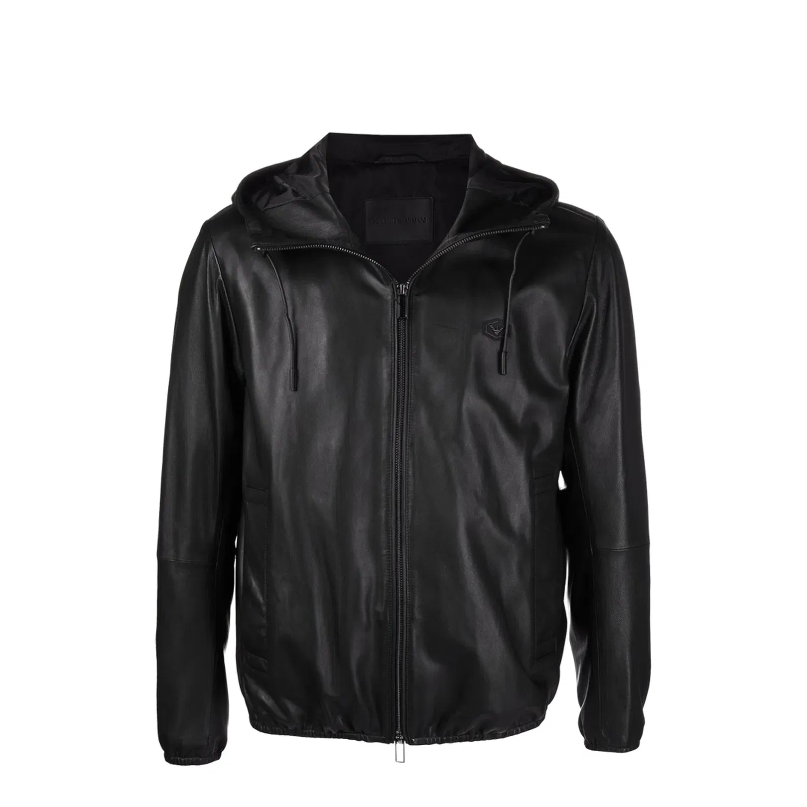 Black Lambskin Hooded Jacket