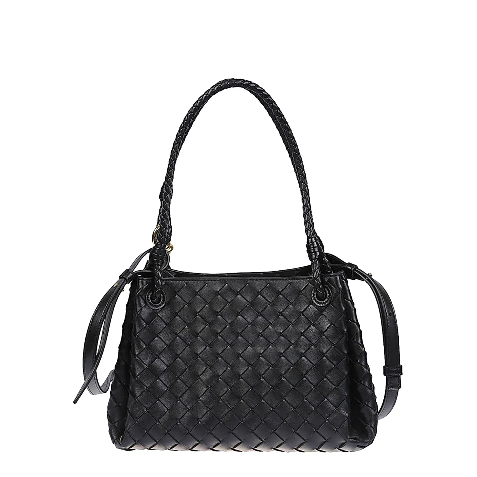Parachute Medium Leather Tote Bags - Black