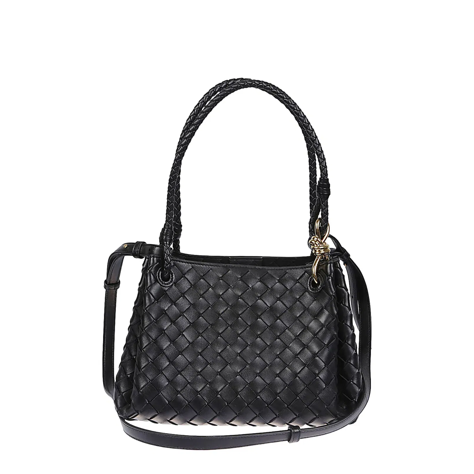Parachute Medium Leather Tote Bags - Black