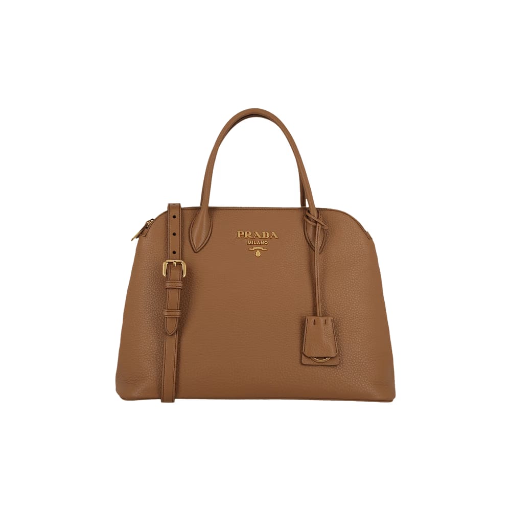 Camel Leather Shoulder Bag