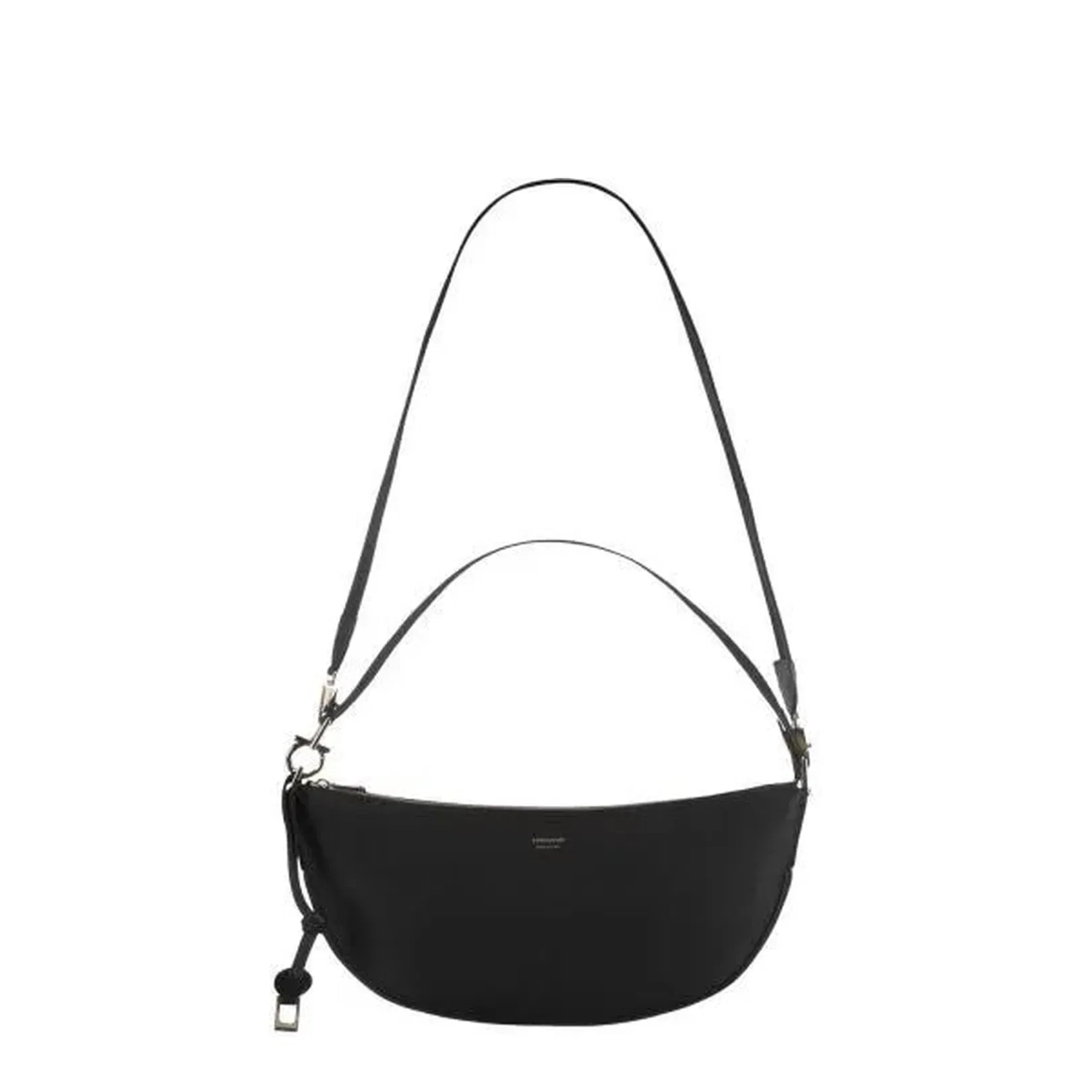 Large Black Half Moon Bag