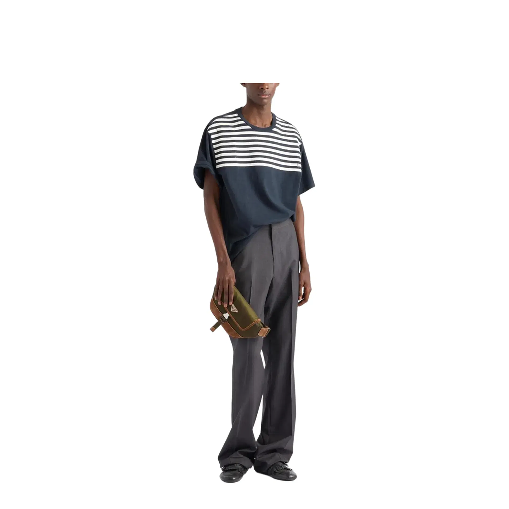 Re-Nylon and Suede Fanny Pack