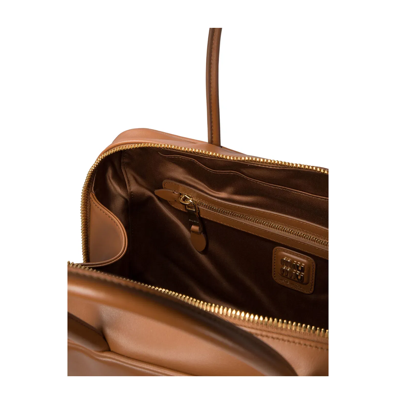 Beau Large Leather Handbag - Cognac