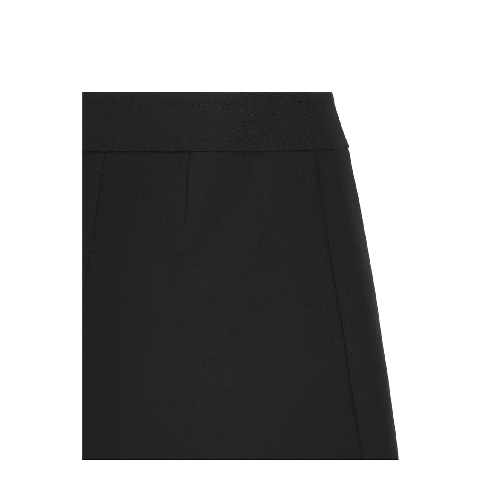 Trapeze Mini Skirt in Gauffered Double Wool