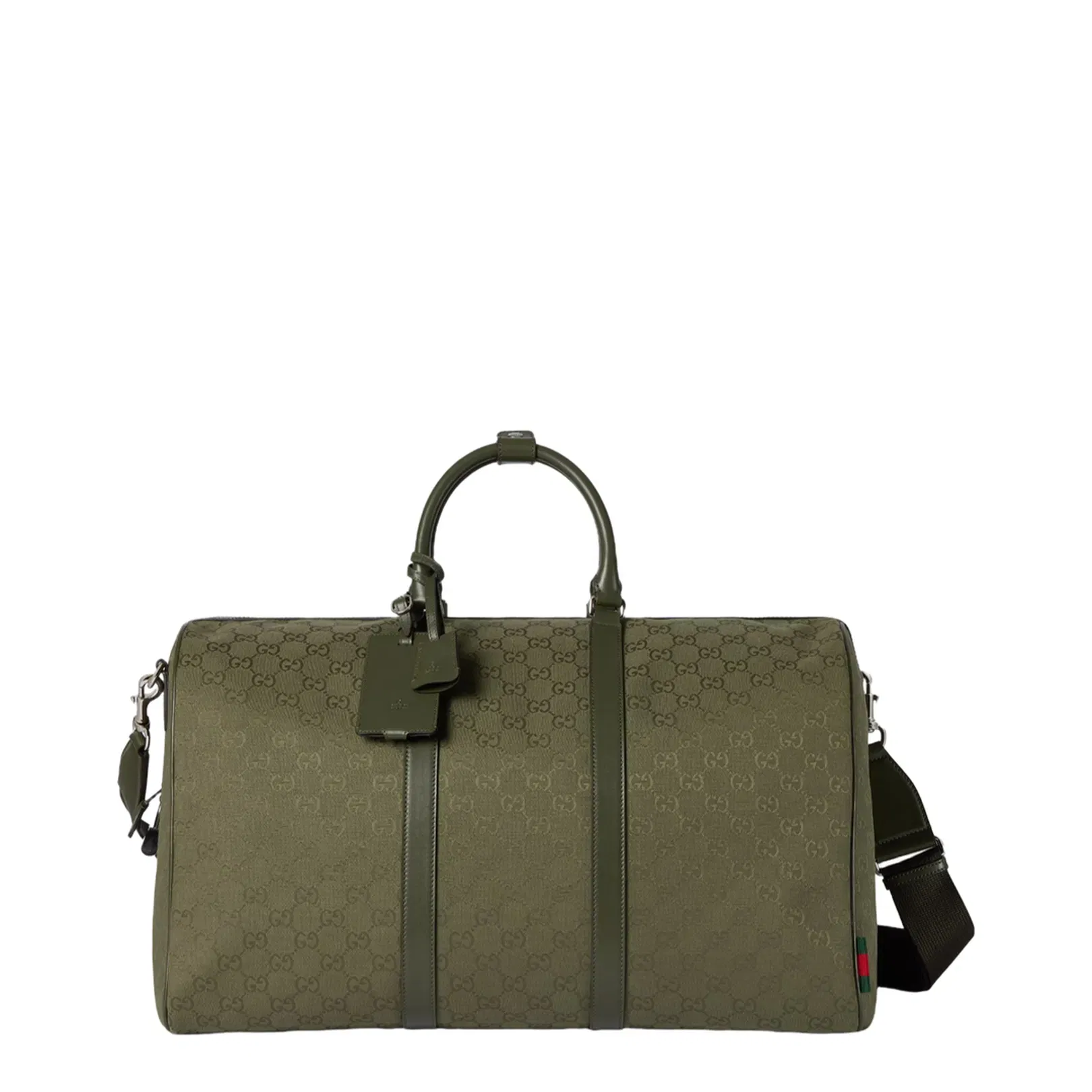 GG Canvas Large Duffle Bag Forest Green