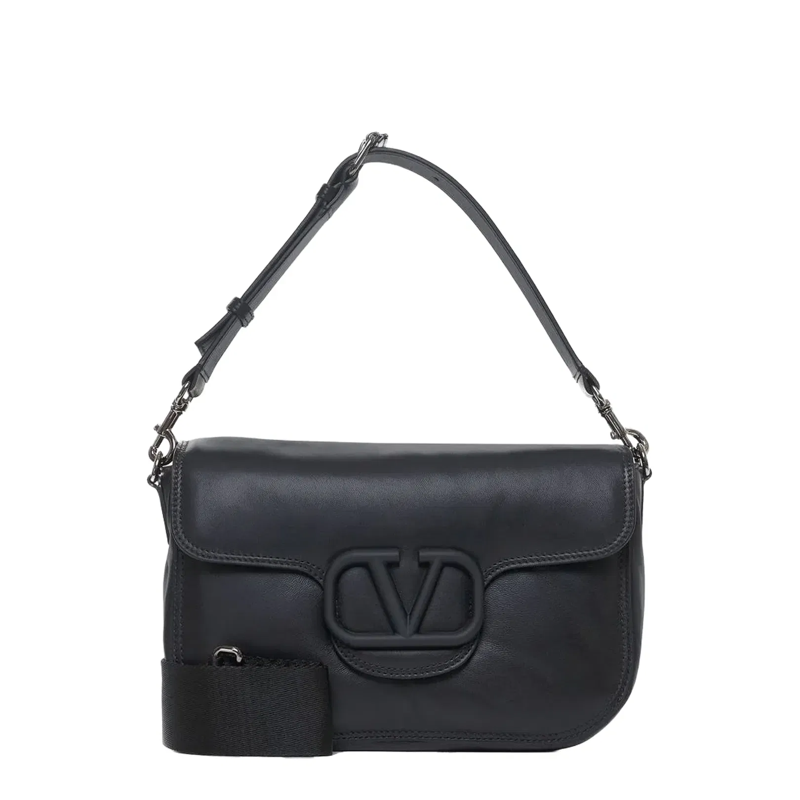 Black Nappa Leather Shoulder Bag
