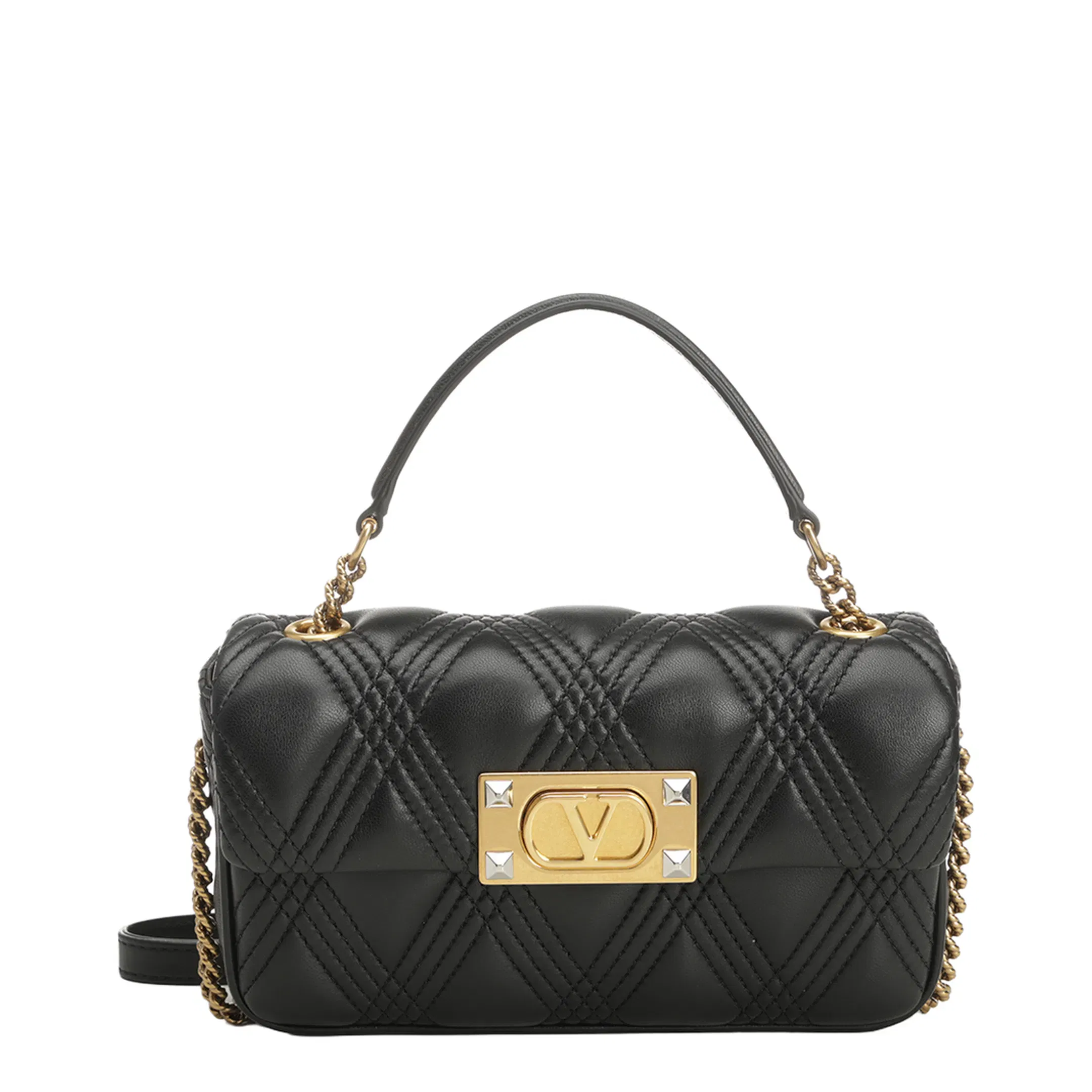 Garavani Small Shoulder Bag Quiltie 67 Black