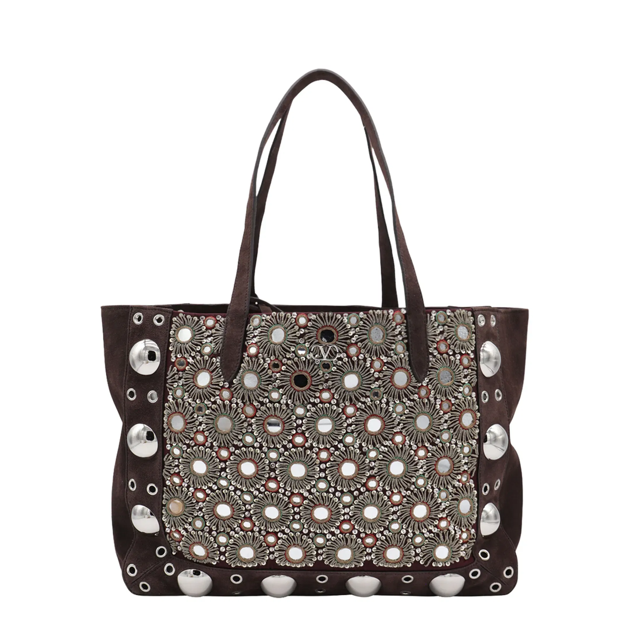 Garavani Brown Leather Tote Bag