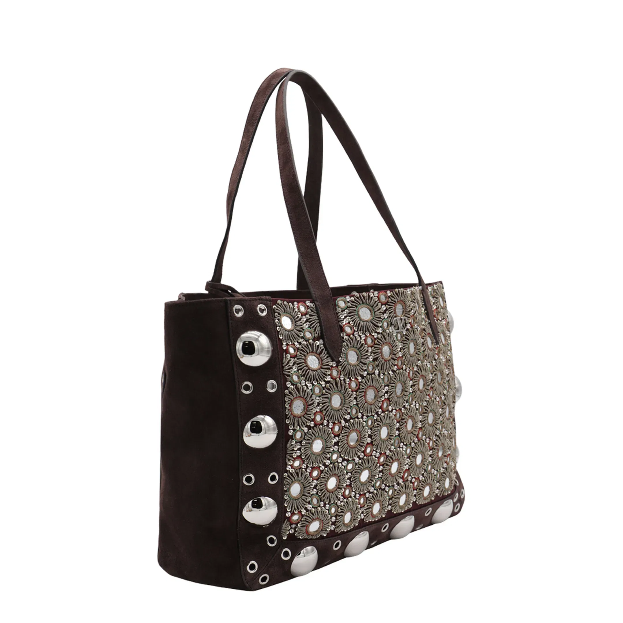 Garavani Brown Leather Tote Bag