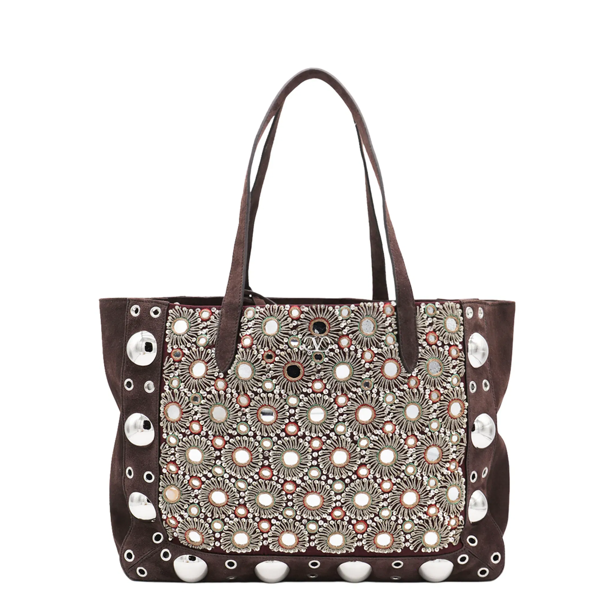 Garavani Brown Leather Tote Bag