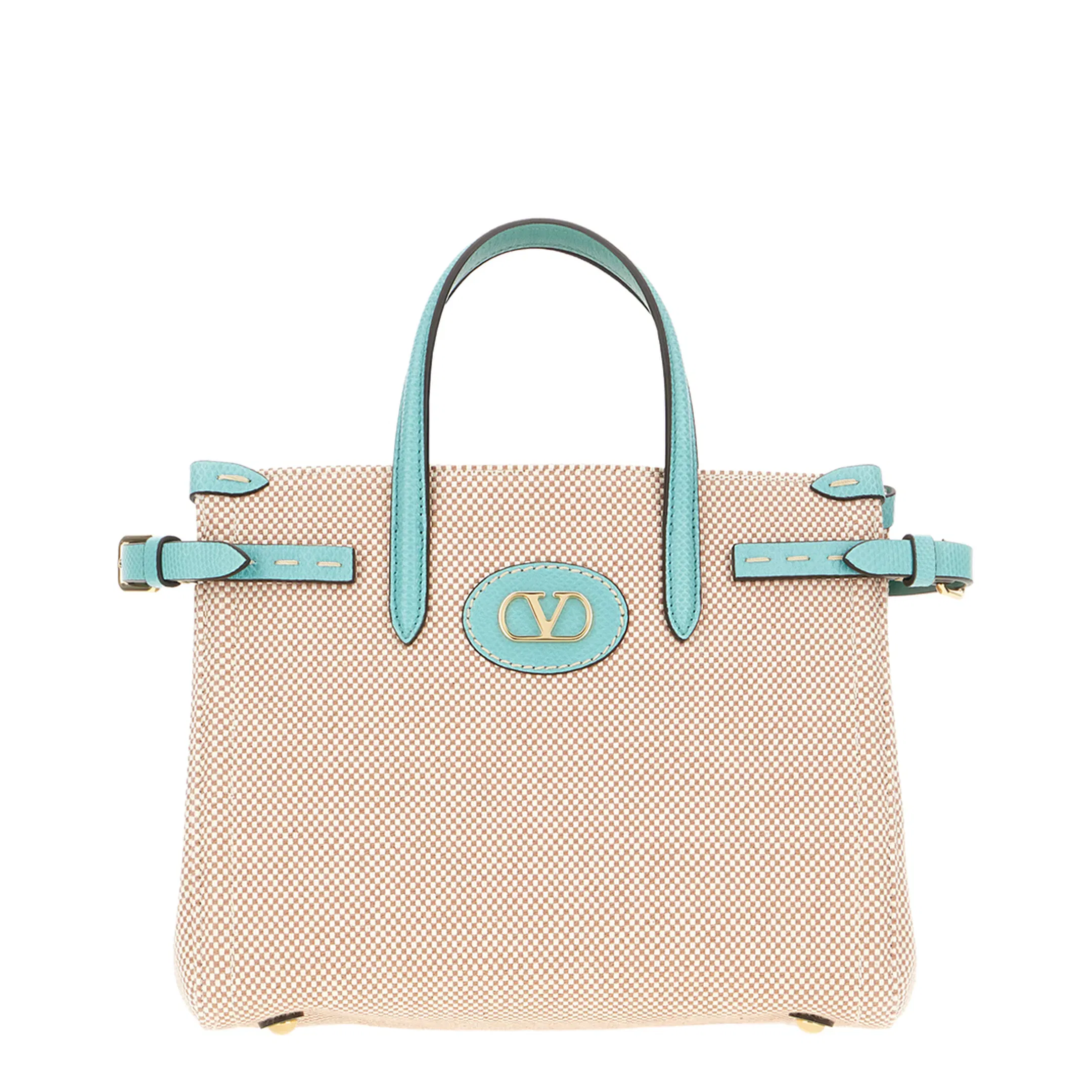 Two-Tone Canvas Antibes Handbag