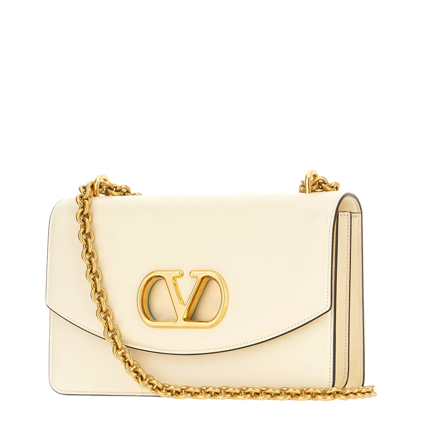 Ivory Leather Shoulder Bag