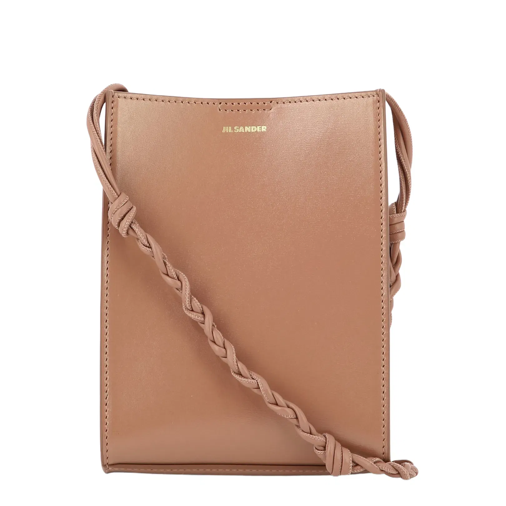 Dark Pink Leather Small Tangle Shoulder Bag