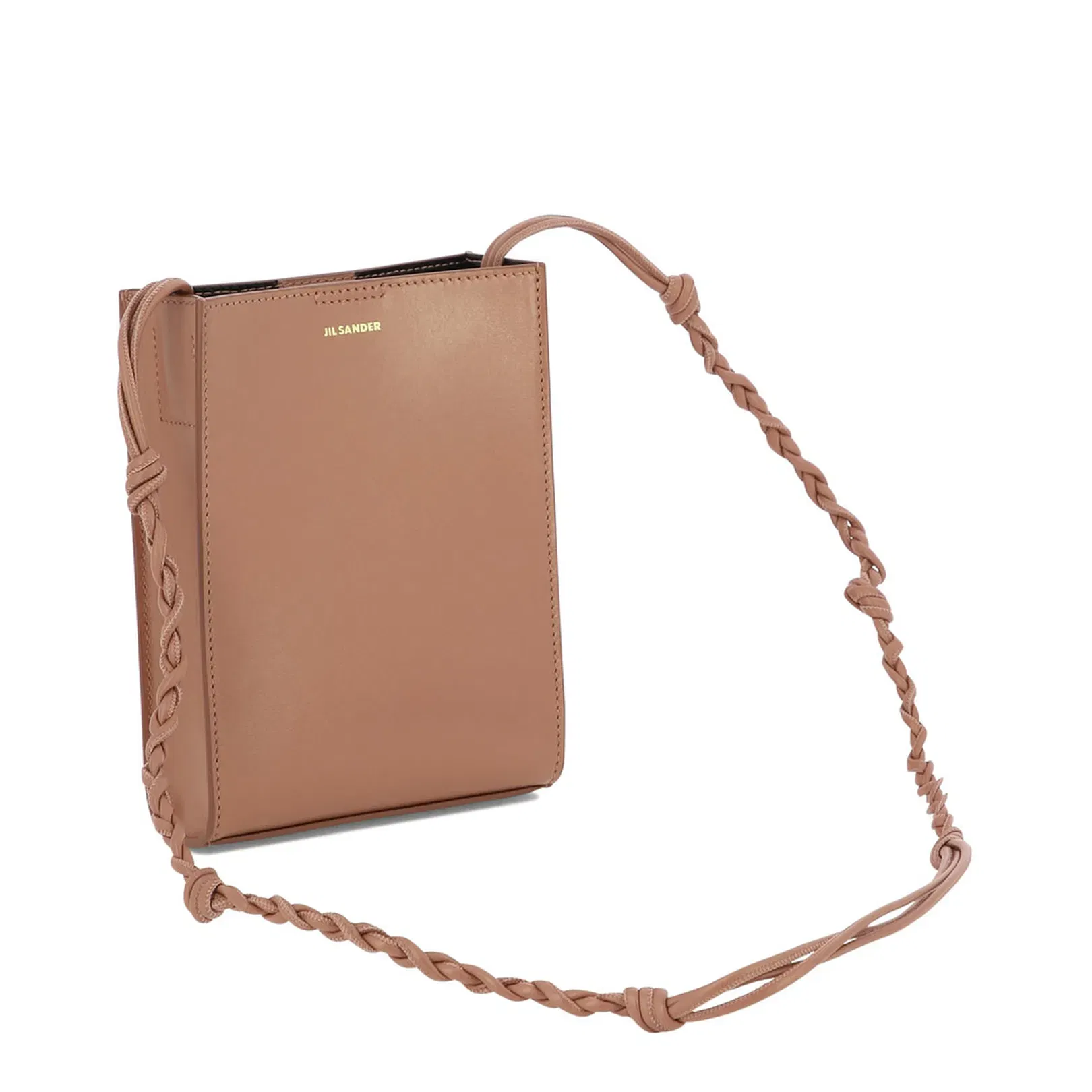 Dark Pink Leather Small Tangle Shoulder Bag