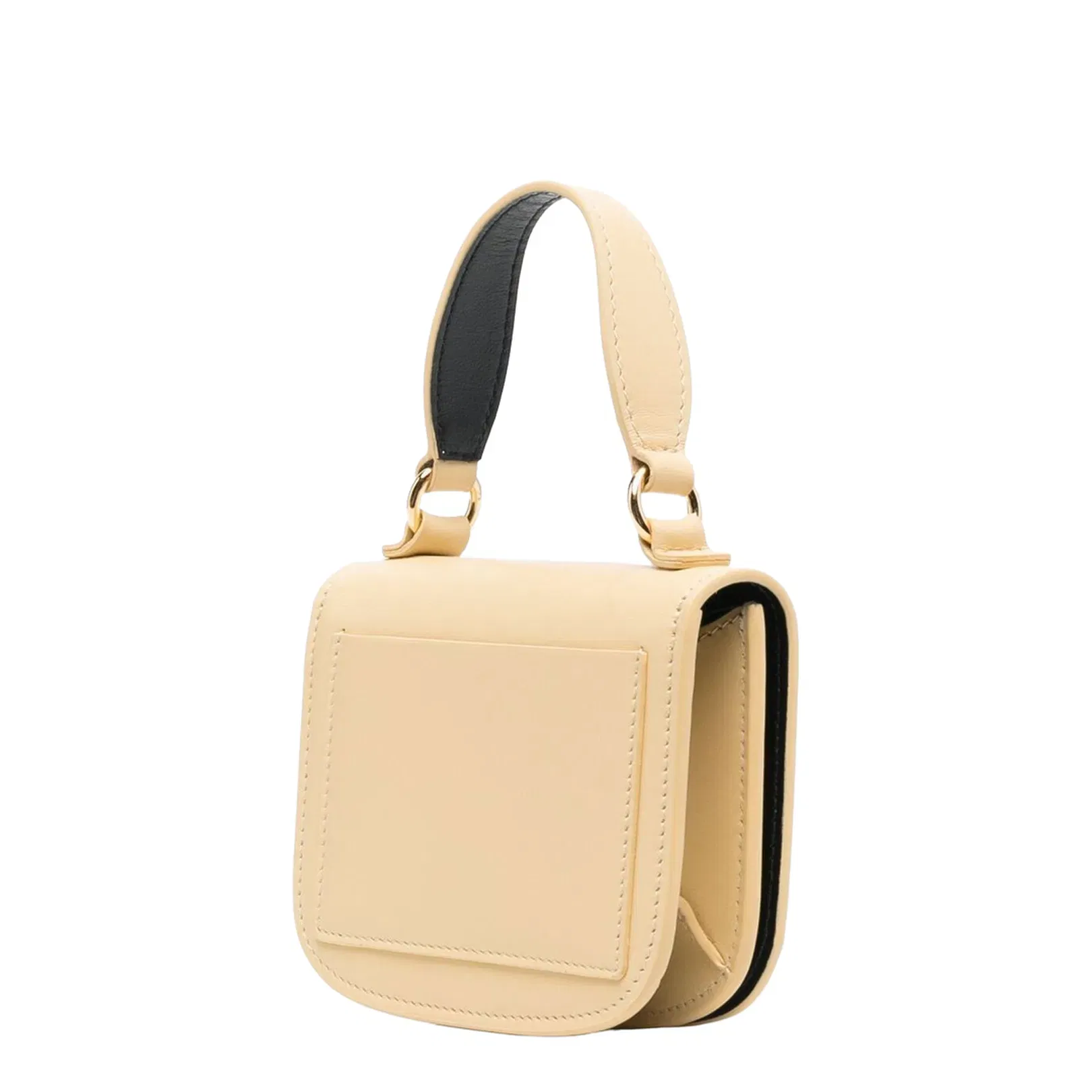 Logo-Plaque Clutch with Handle