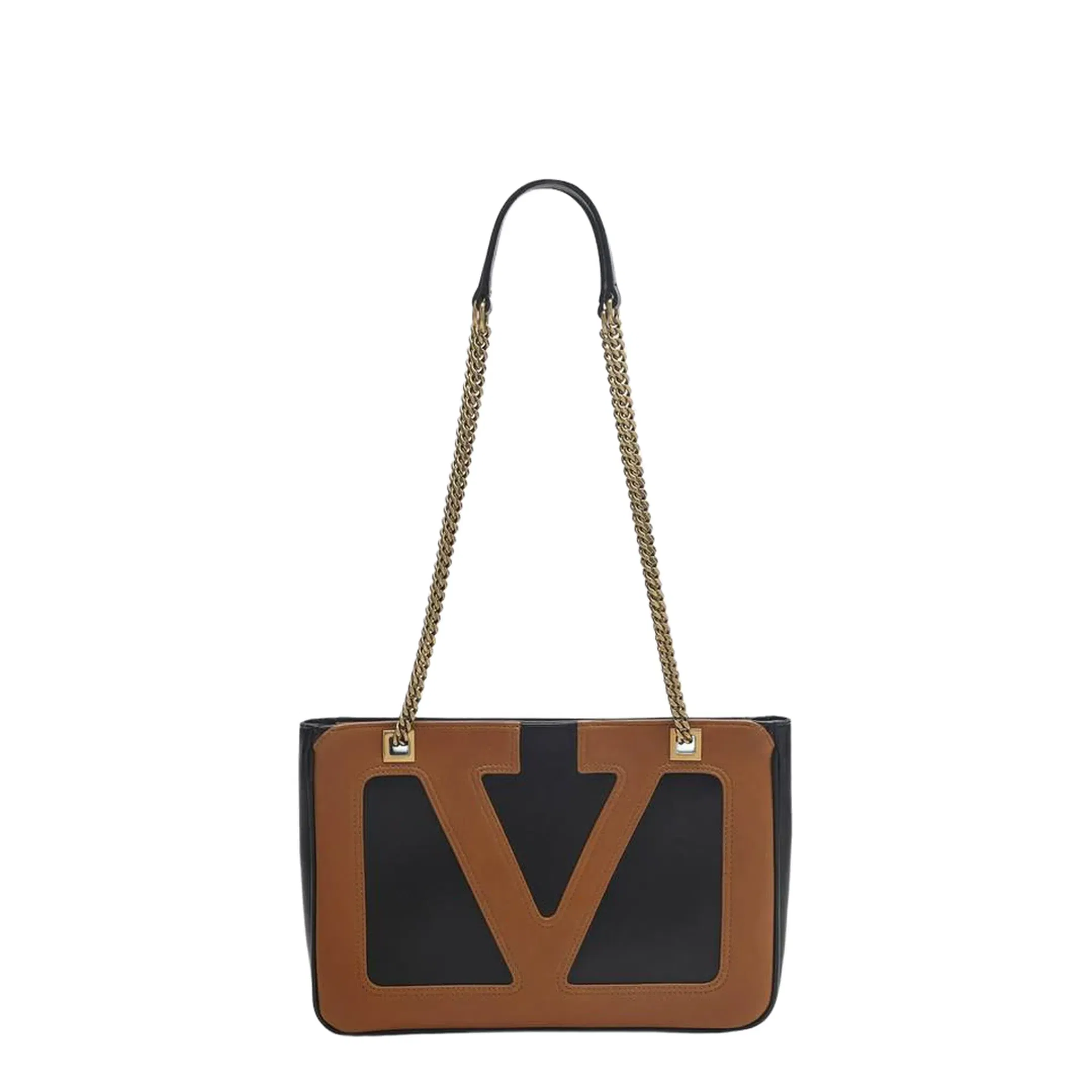 Black Lambskin Small Bag with Maxi VLogo Signature