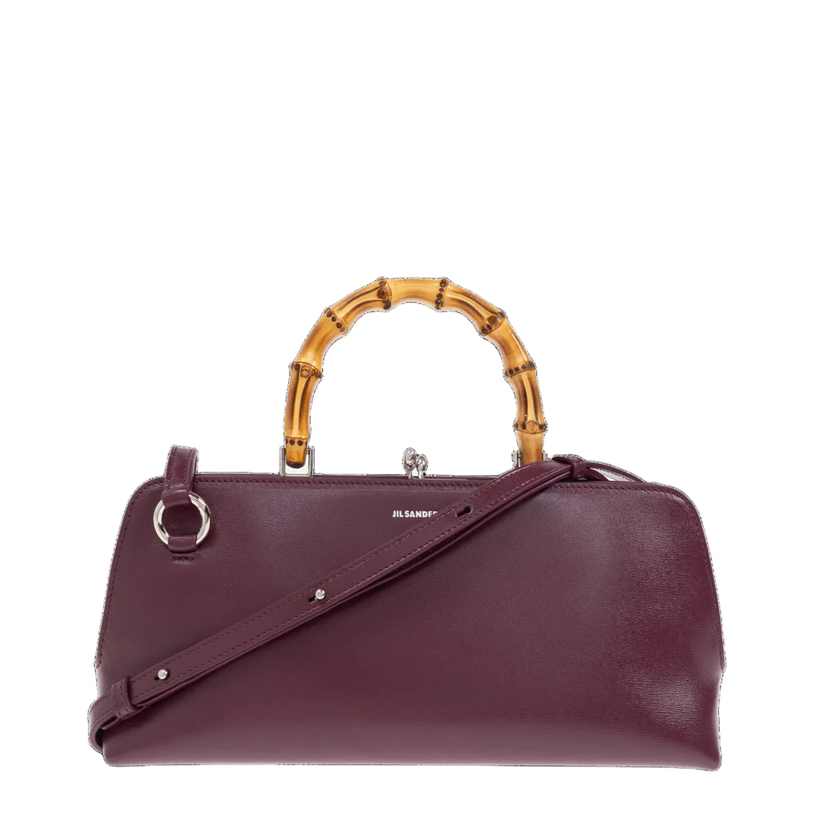 Small Goji Bamboo Bag in Burgundy
