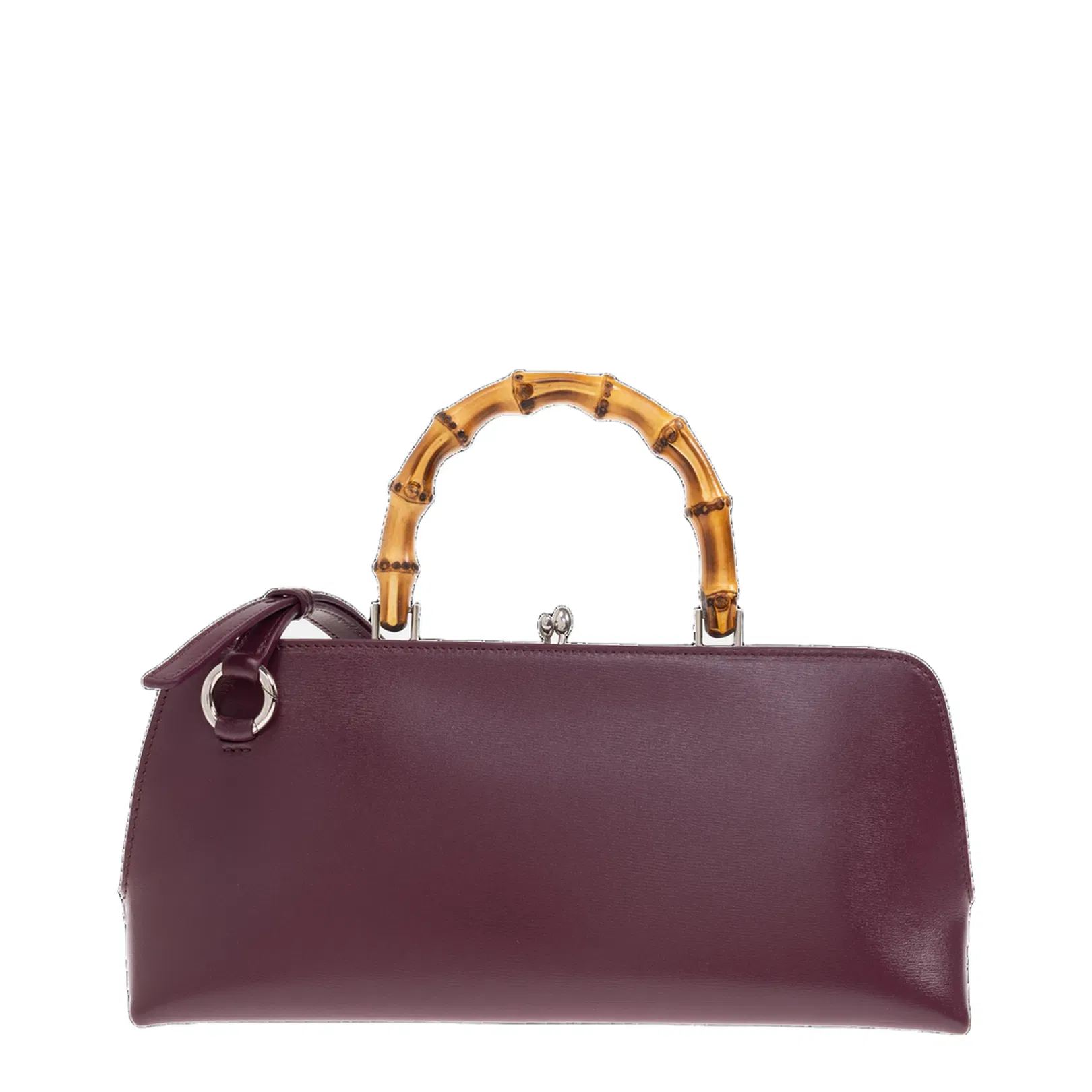 Small Goji Bamboo Bag in Burgundy