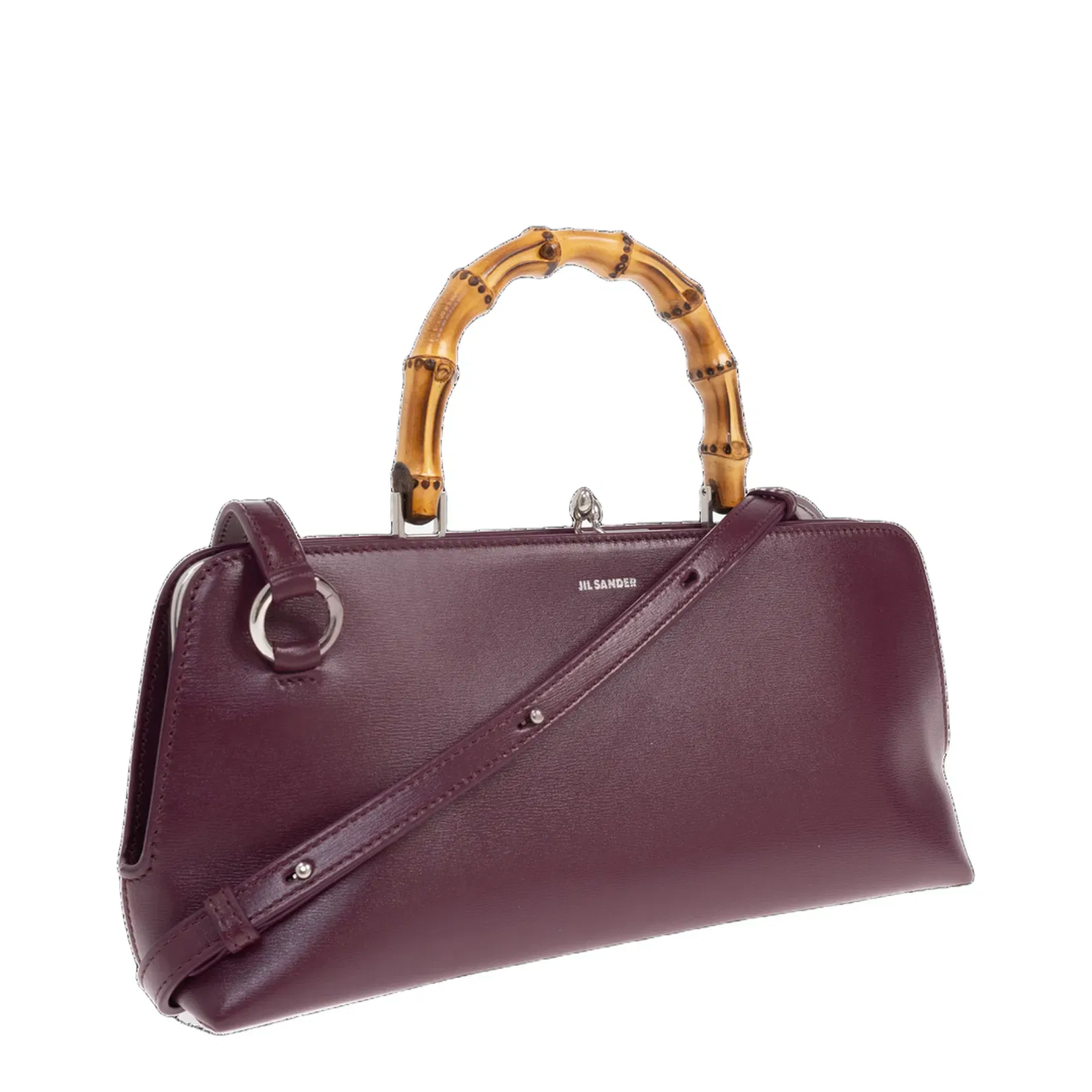 Small Goji Bamboo Bag in Burgundy