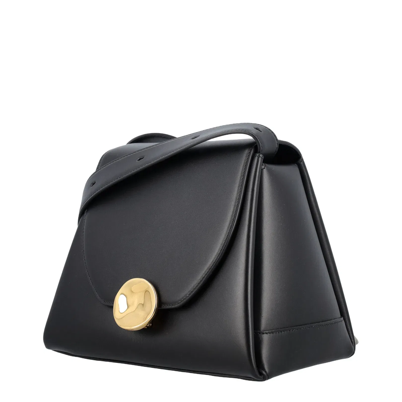 Black Leather Victor Shoulder Bag