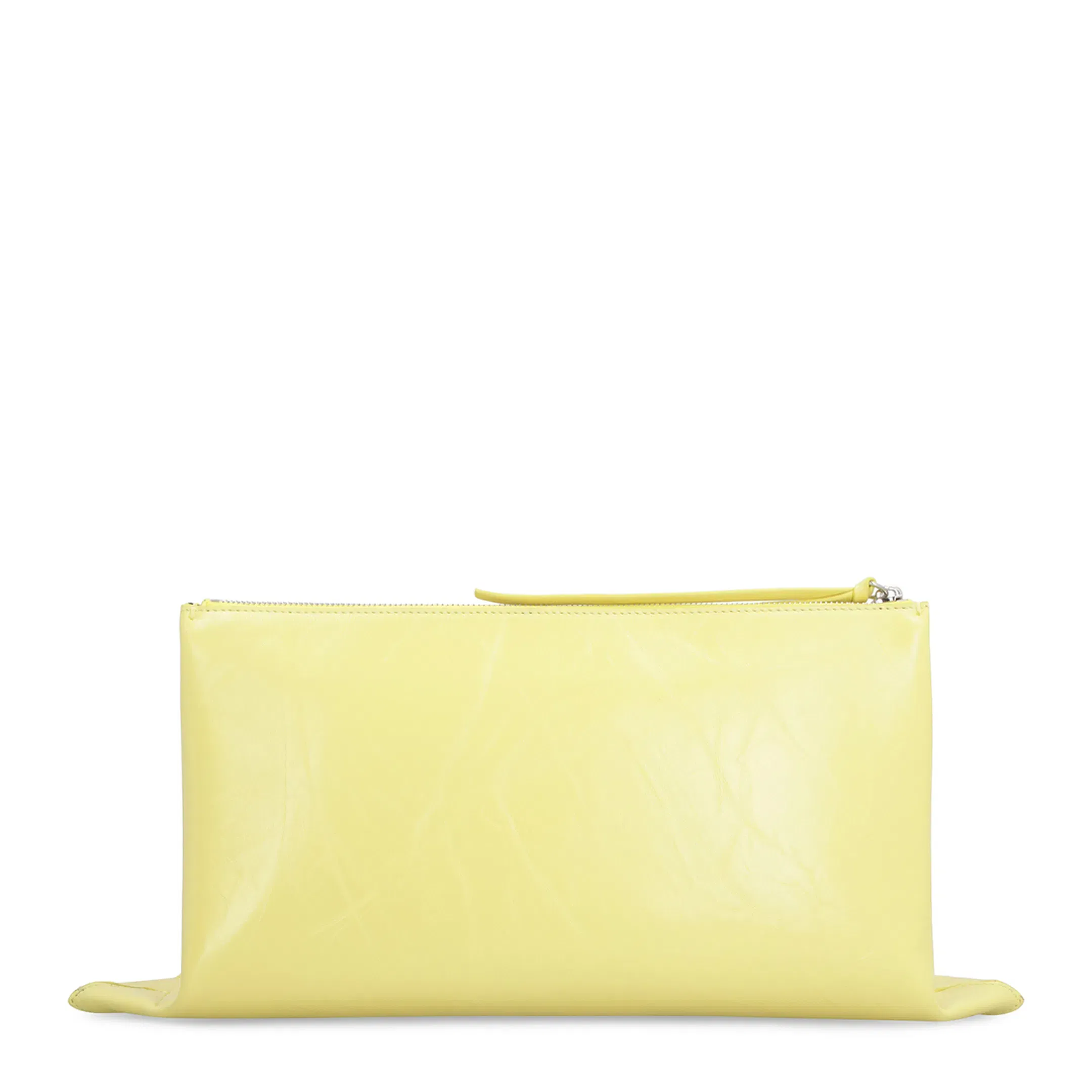 Impero Midi Leather Clutch Bag